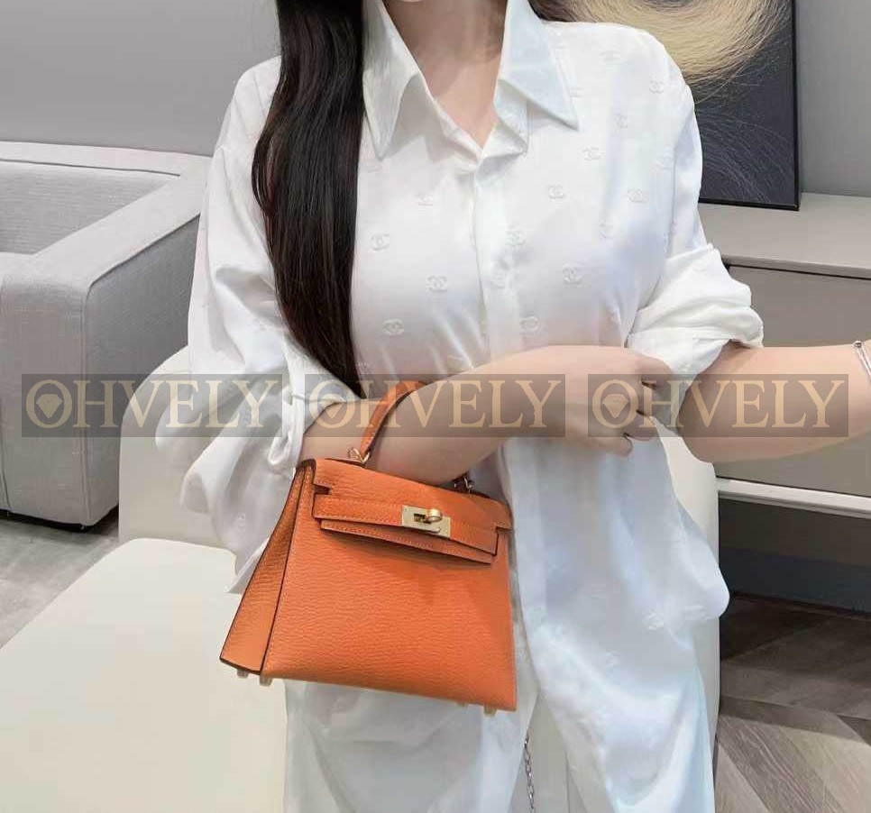 Hermès Mini Kelly 오렌지/금장(24K) 상품 썸네일