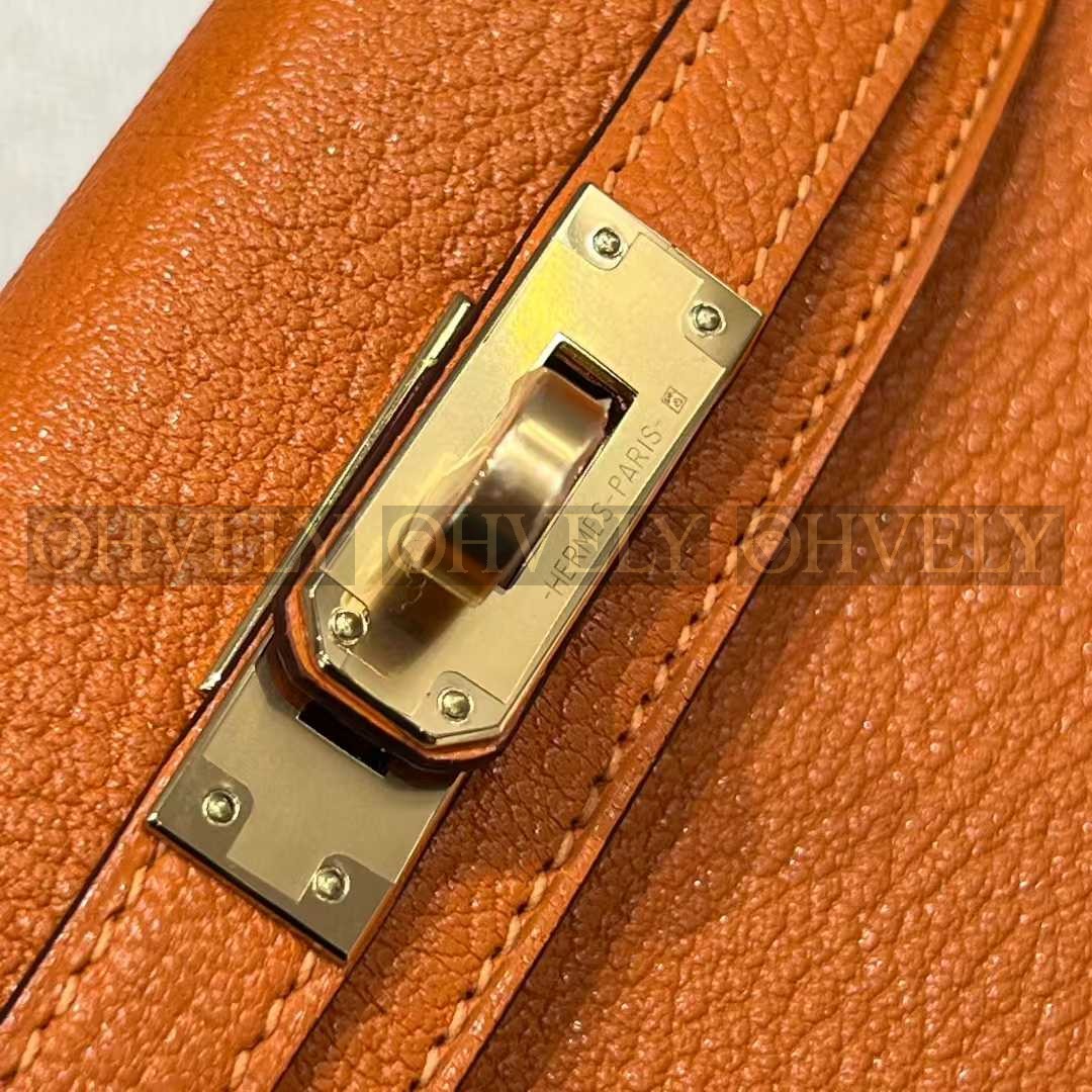Hermès Mini Kelly 오렌지/금장(24K) 상품 썸네일