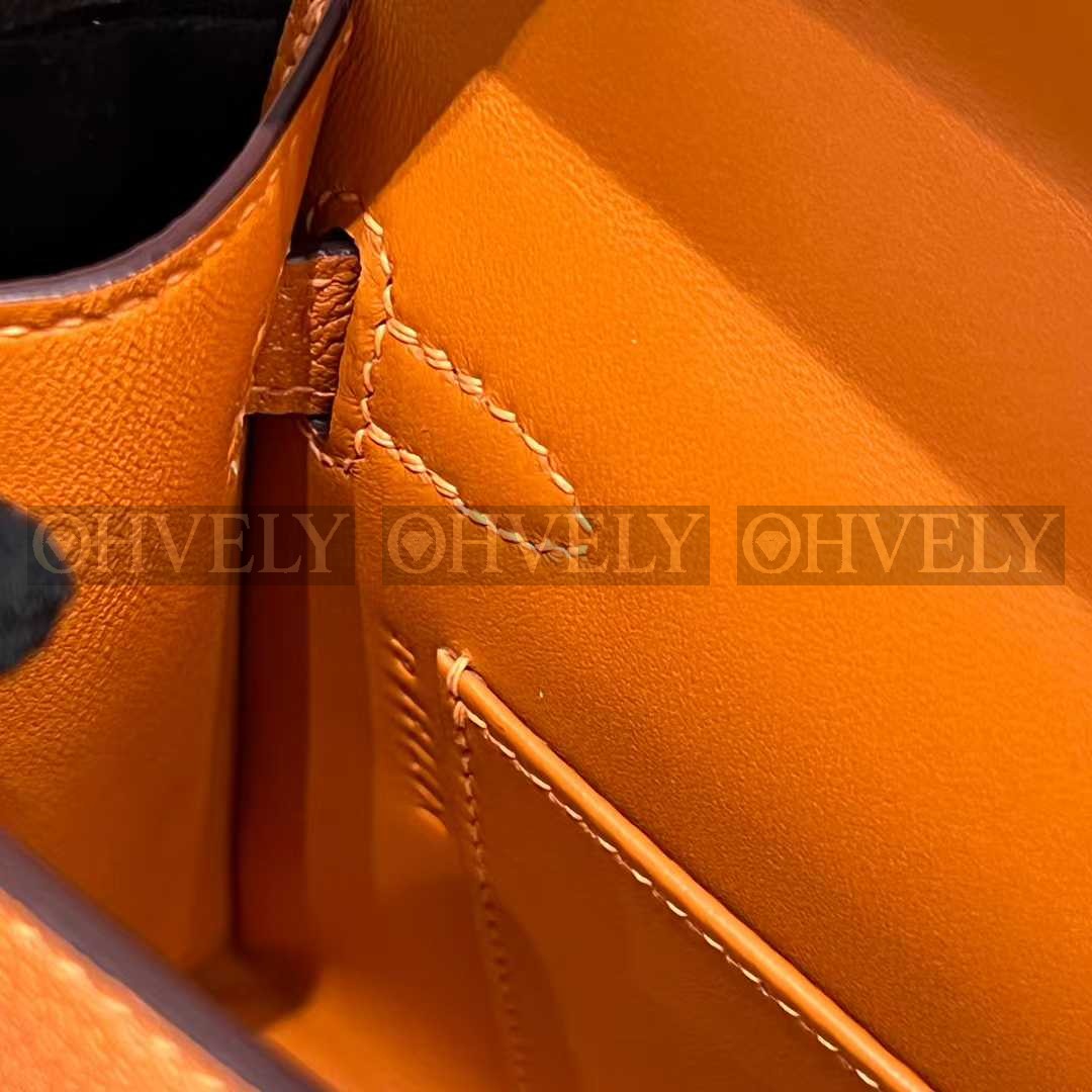 Hermès Mini Kelly 오렌지/금장(24K) 상품 썸네일