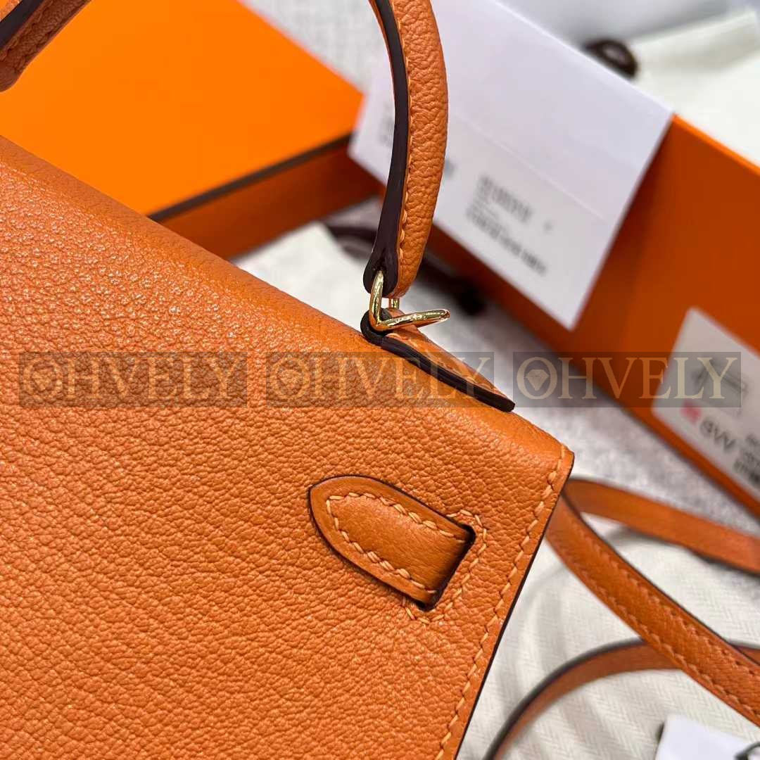 Hermès Mini Kelly 오렌지/금장(24K) 상품 썸네일