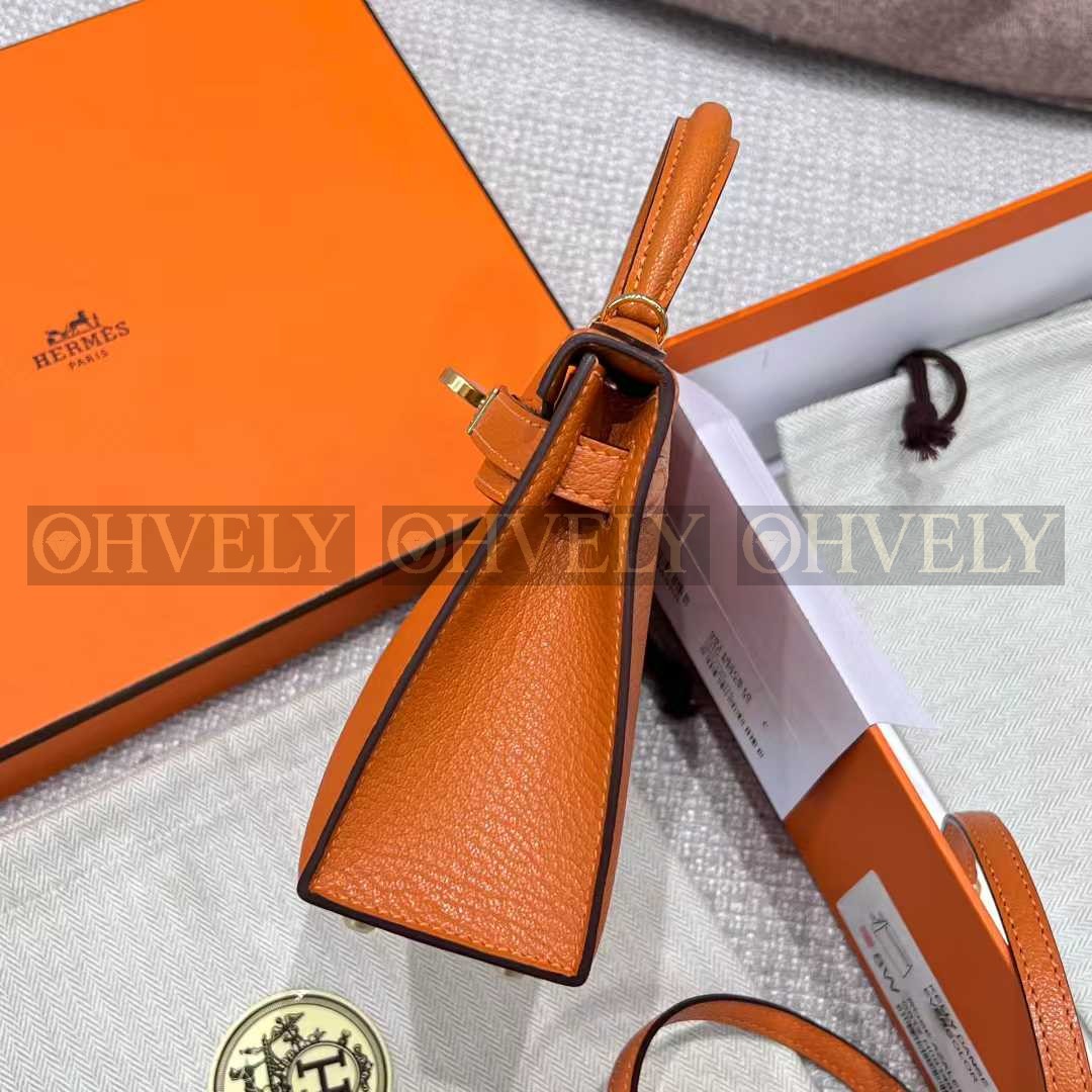 Hermès Mini Kelly 오렌지/금장(24K) 상품 썸네일