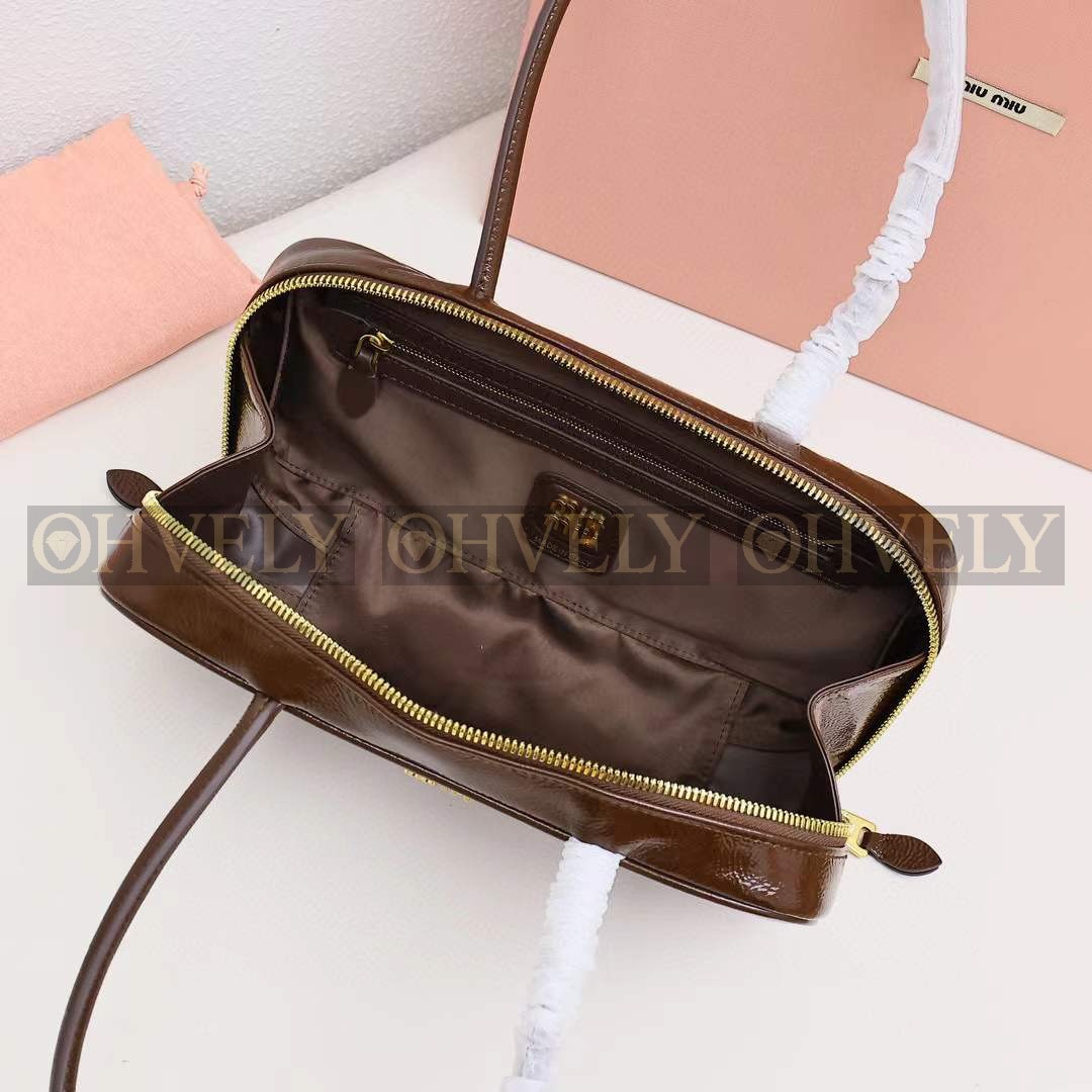 미우미우 나플락 페이턴트 가죽 보 백 브라운(27cm)하이엔드퀄 상품 썸네일