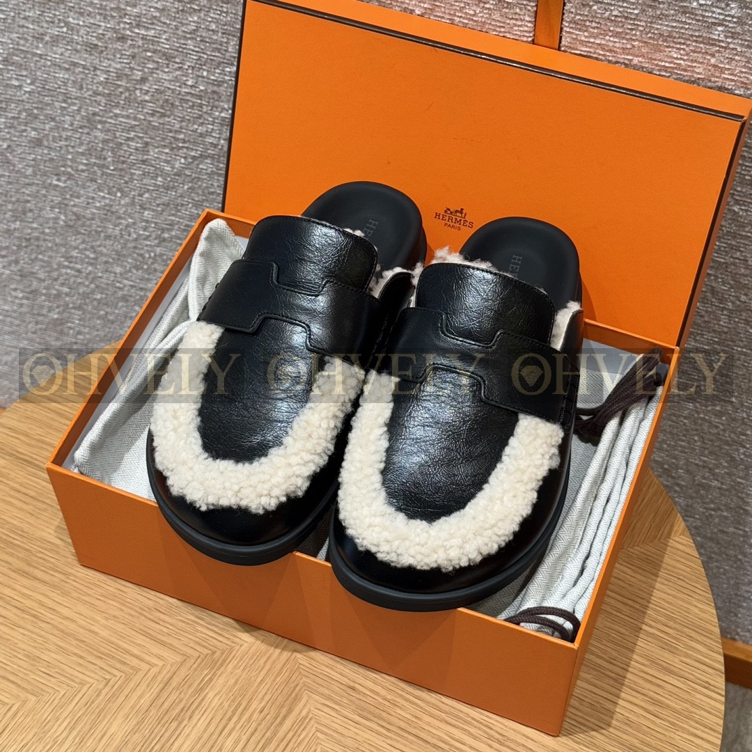 Hermès Go뮬 시어링 나파가죽 (블랙)