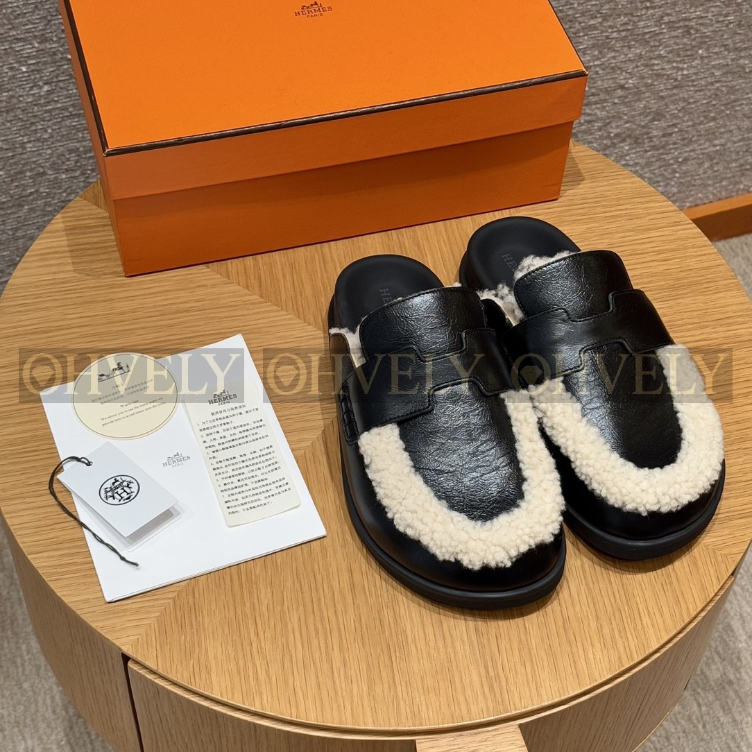 Hermès Go뮬 시어링 나파가죽 (블랙) 상품 썸네일