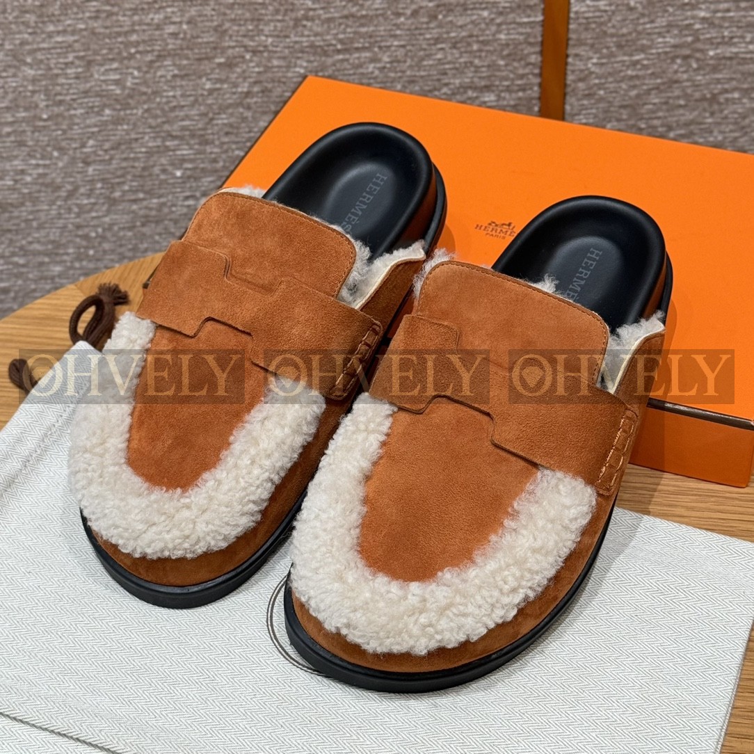 Hermès Go뮬 시어링(내추럴/에크루)