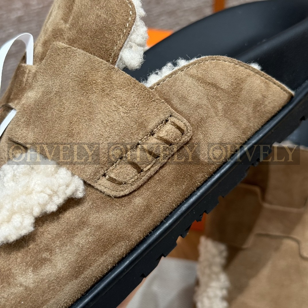 Hermès Go뮬 스웨이드 고트스킨(브룬 퓨메) 상품 썸네일