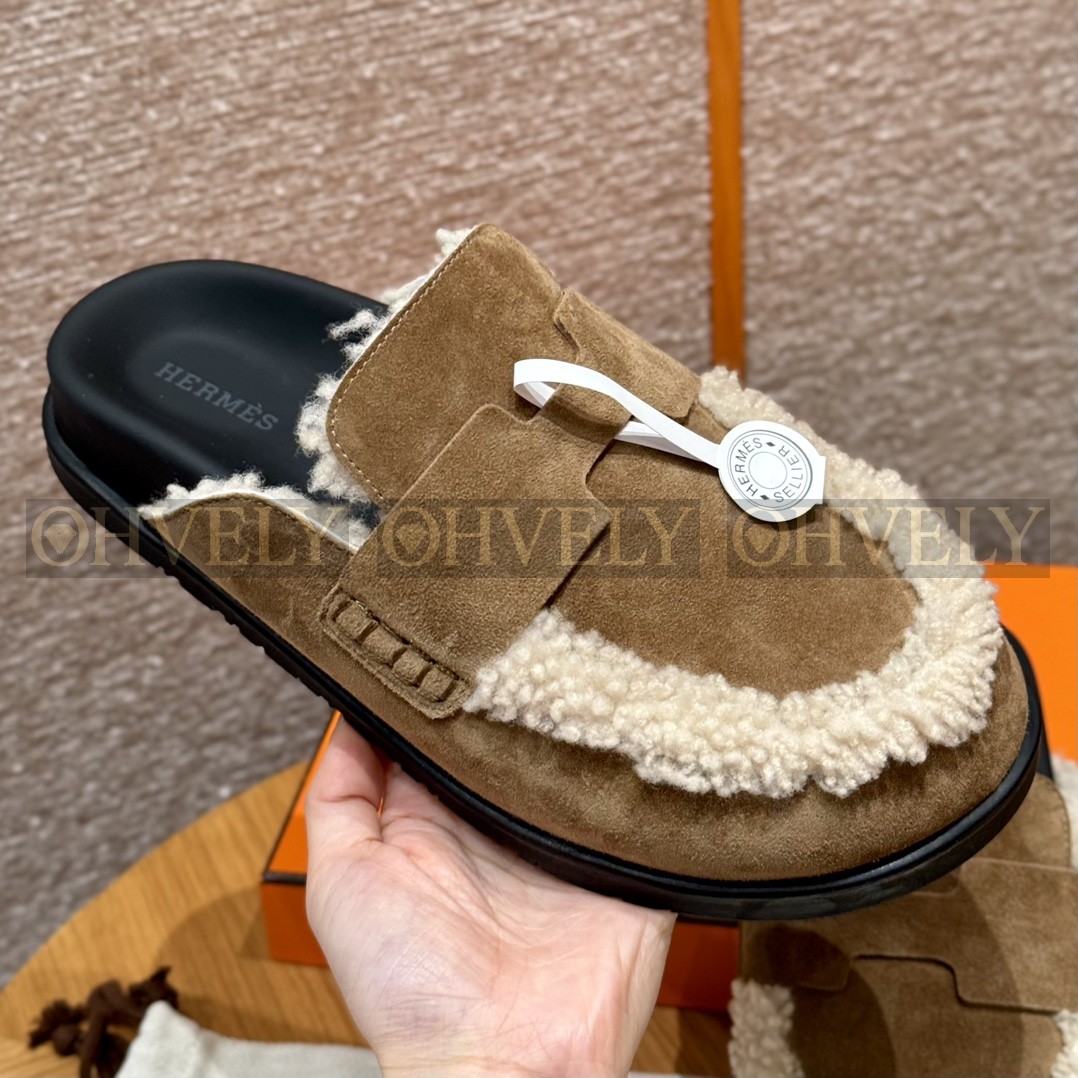 Hermès Go뮬 스웨이드 고트스킨(브룬 퓨메) 상품 썸네일