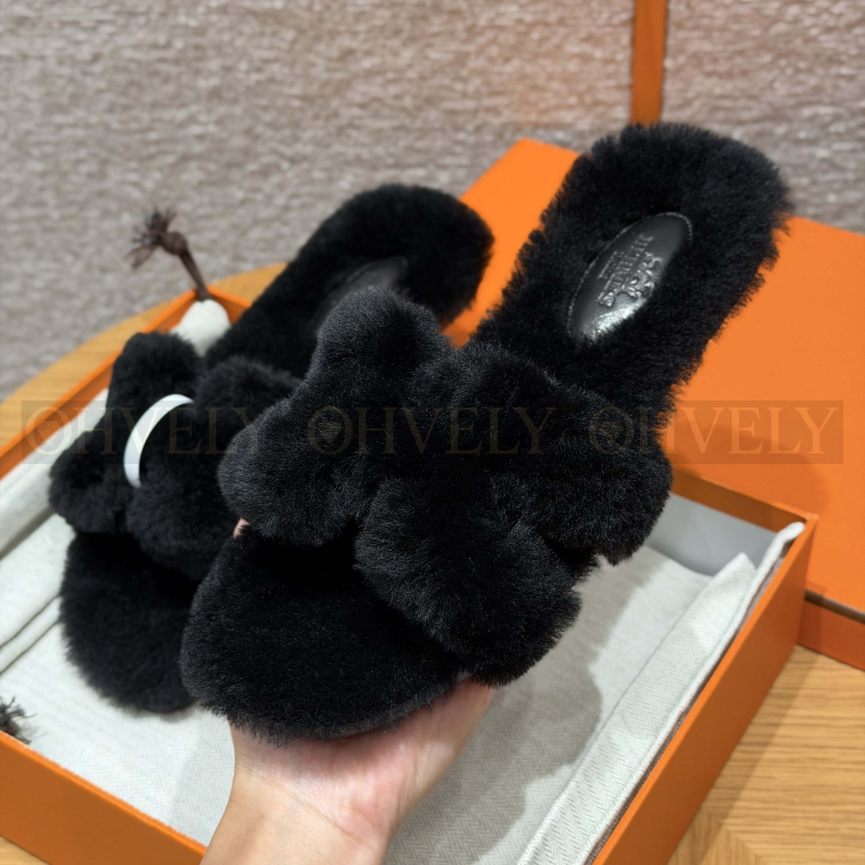 에르메스 시어링 오란 슬리퍼(handmade.ver) 상품 썸네일