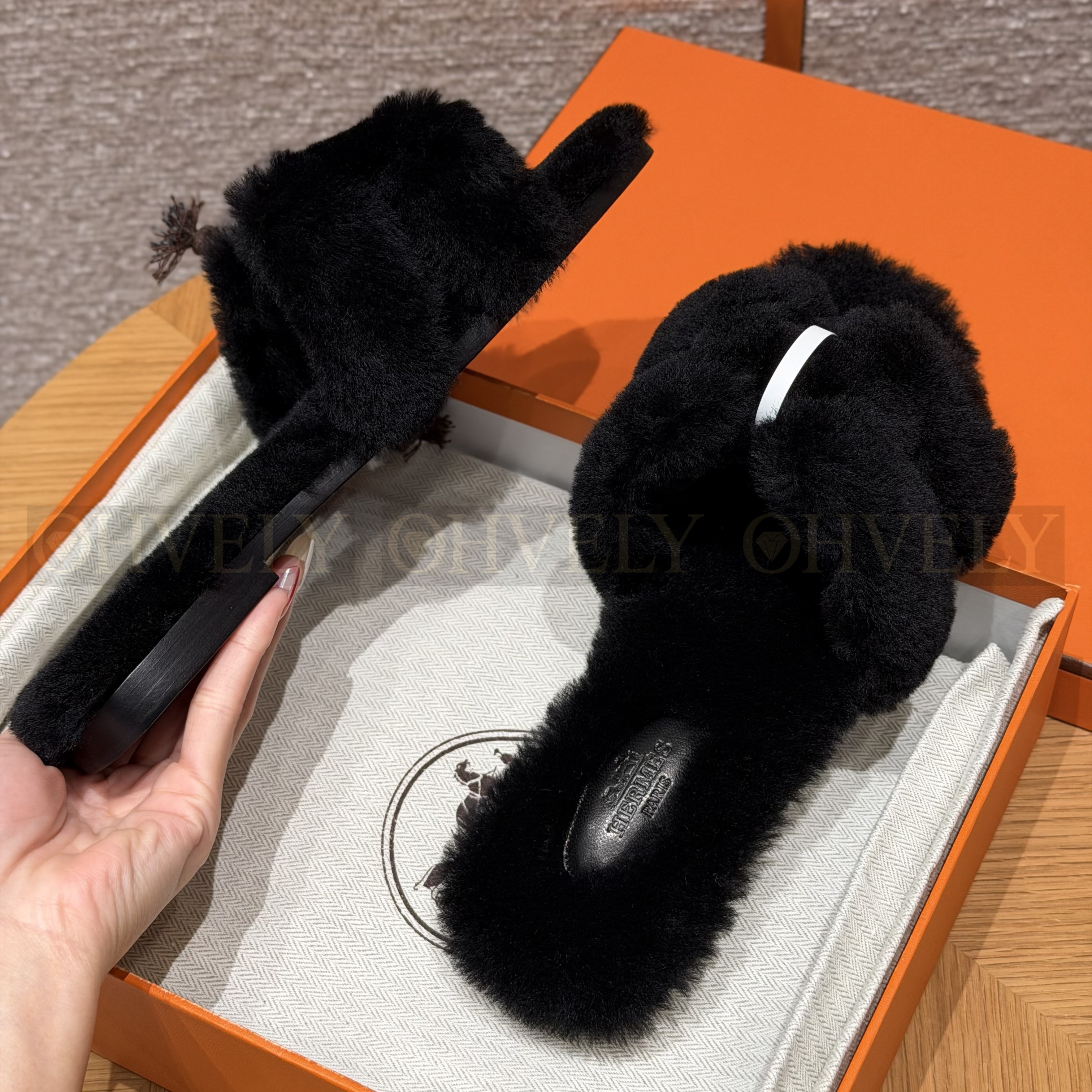 에르메스 시어링 오란 슬리퍼(handmade.ver) 상품 썸네일