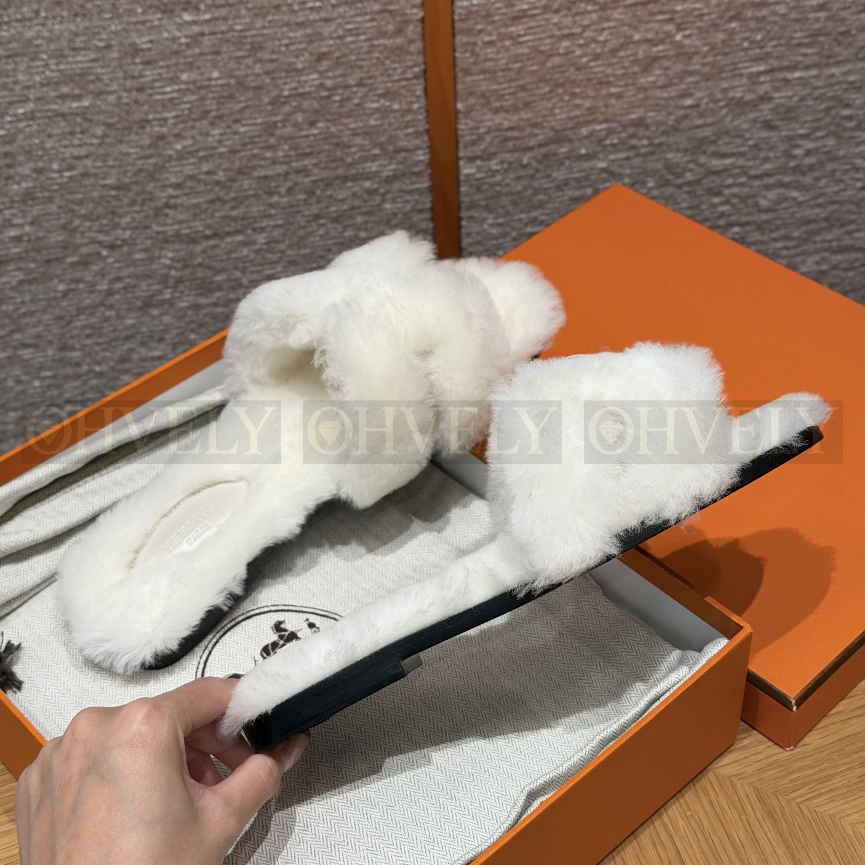 에르메스 시어링 오란 슬리퍼(handmade.ver) 상품 썸네일