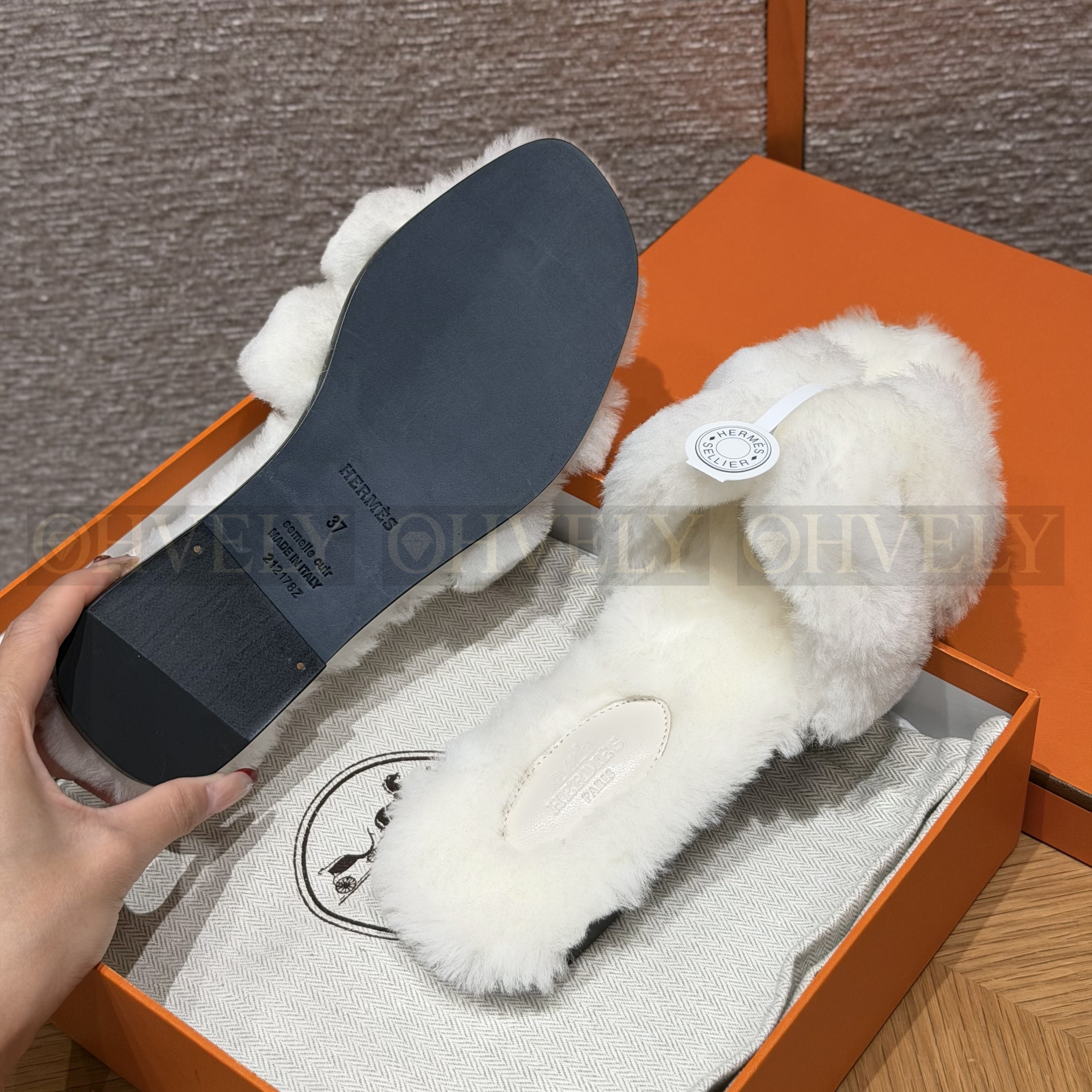 에르메스 시어링 오란 슬리퍼(handmade.ver) 상품 썸네일