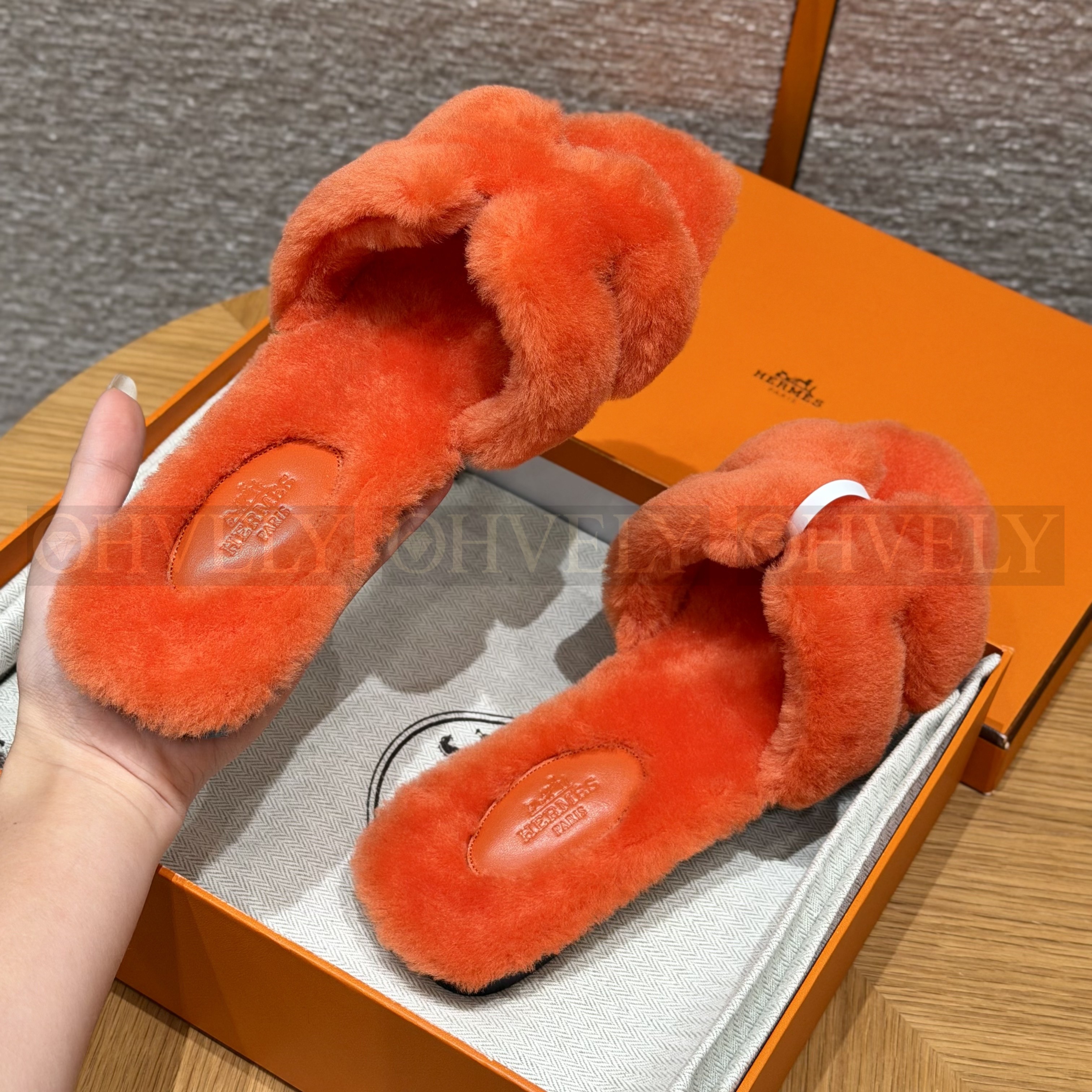 에르메스 시어링 오란 슬리퍼(handmade.ver) 상품 썸네일