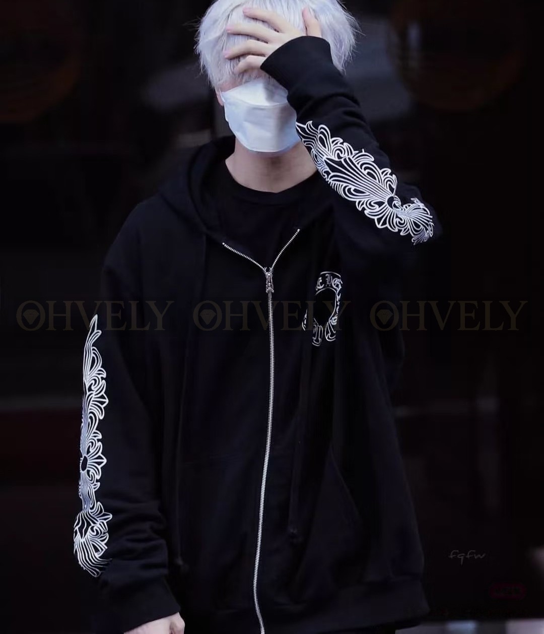 【ZP버전】크롬하츠 홀스슈 플로랄 플리스 집업 후드 (매장가 350만) 상품 썸네일