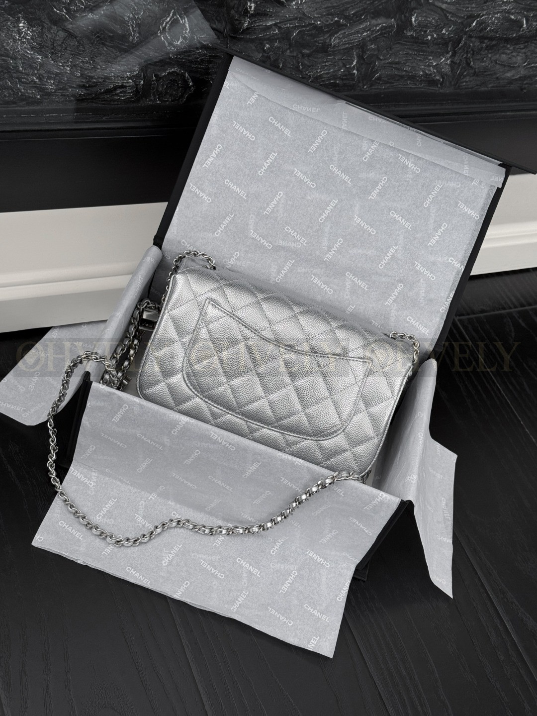 Chanel(샤넬) 실버 캐비어 클래식 미듐 상품 썸네일