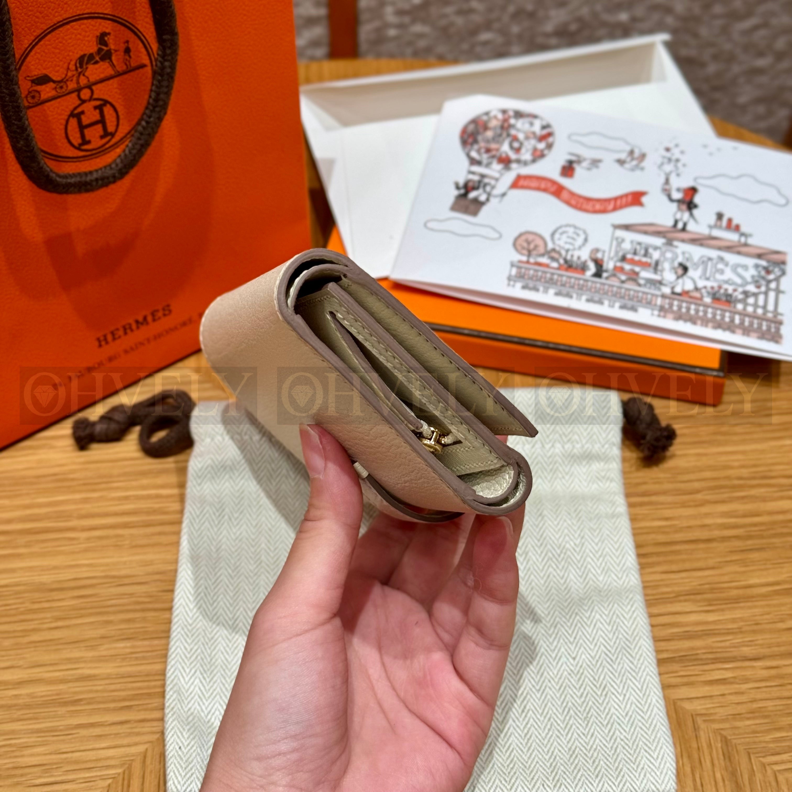 에르메스 베안 콤비 월렛 미조레 금장 상품 썸네일