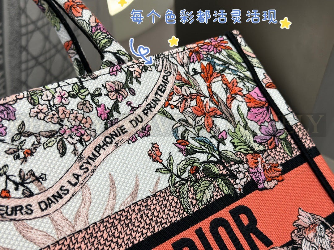 디올 쎄종 쏠레이 자수 북 토트백 미디움 상품 썸네일