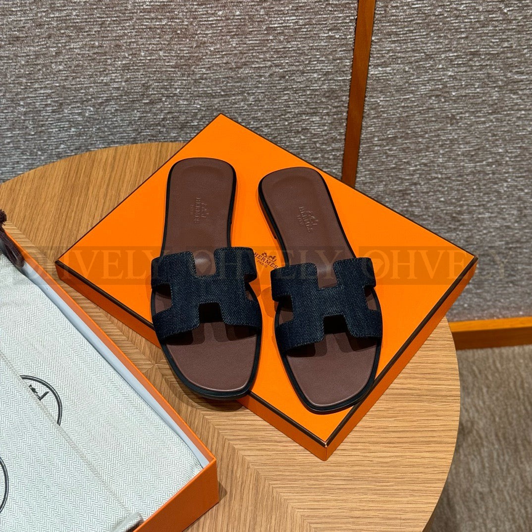에르메스 Oran 오란 슬리퍼 데님 상품 썸네일