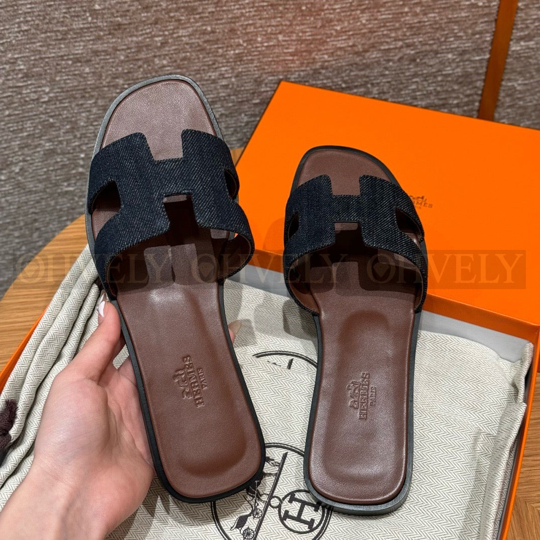 에르메스 Oran 오란 슬리퍼 데님 상품 썸네일