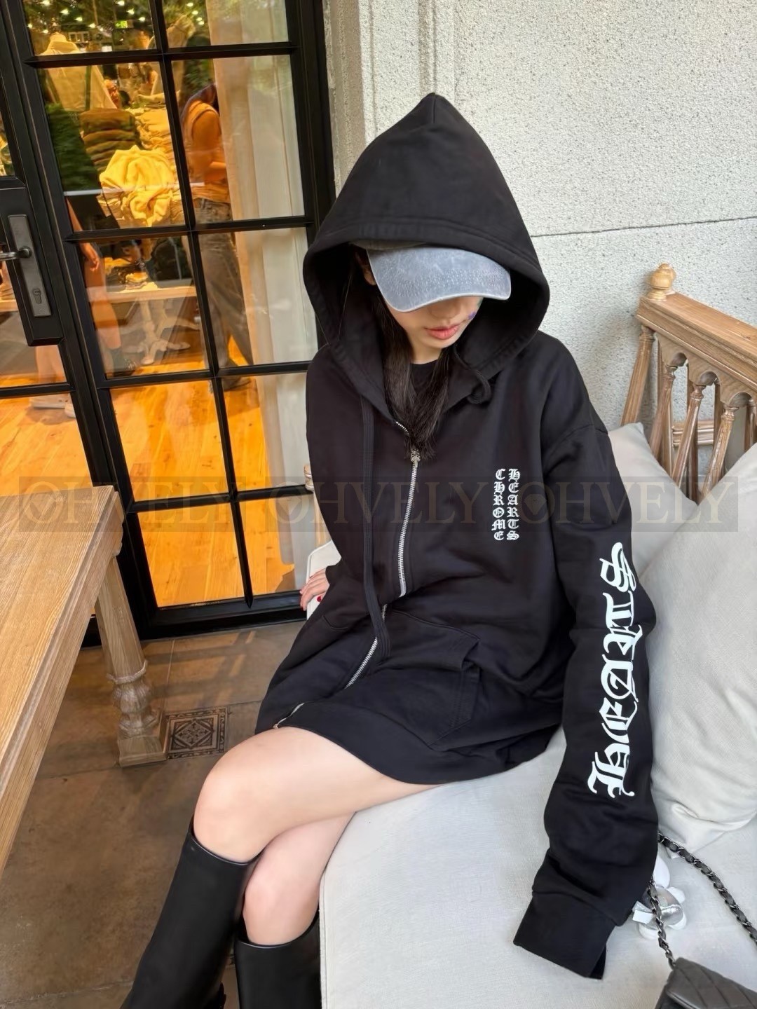 【 ZP 】CHROME HEARTS 후드 집업 블랙 (매장가 320만원)