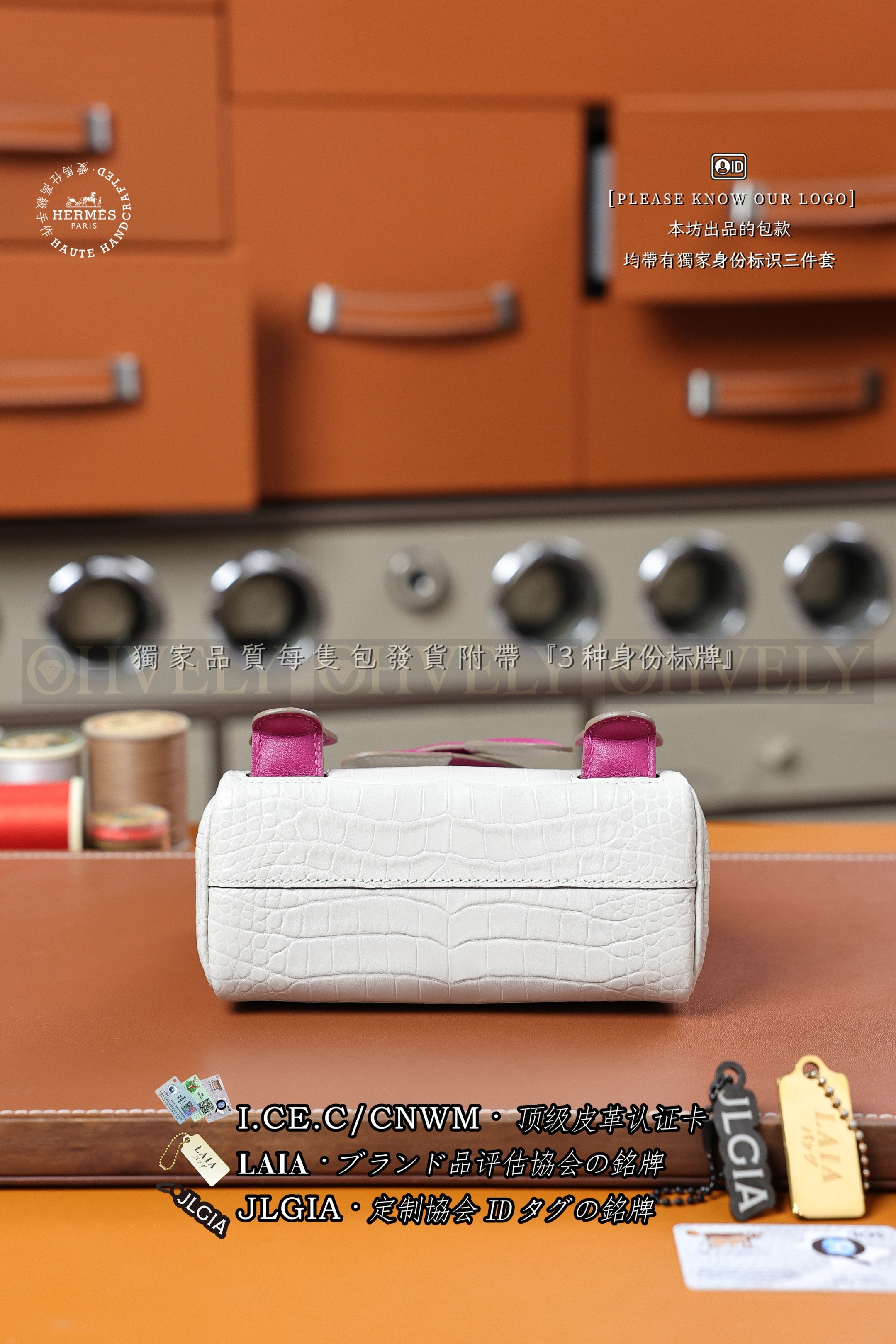 Hermès KELLY DOLL Rose+𝗕𝗲𝘁𝗼𝗻 은장 상품 썸네일