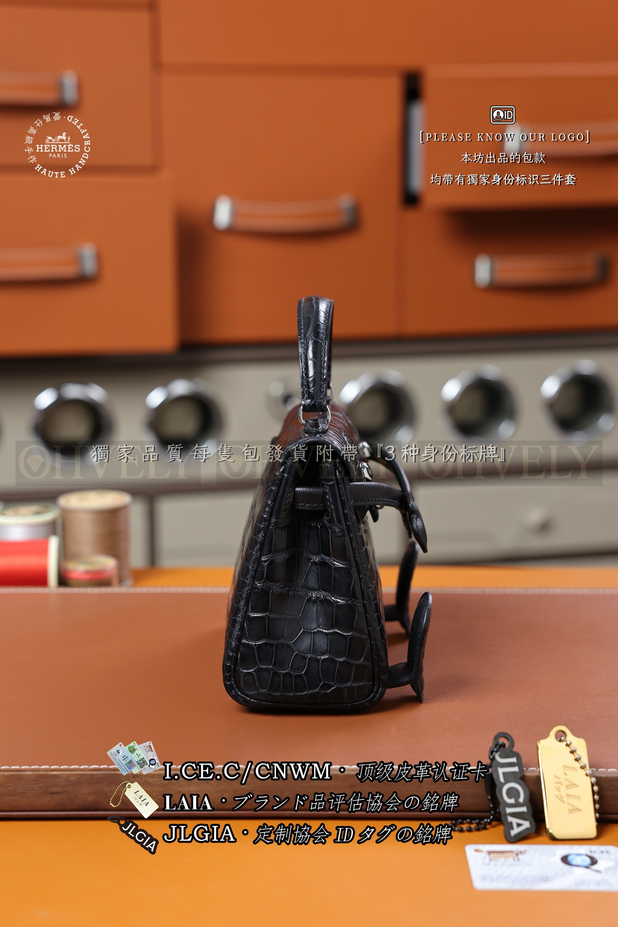 Hermès KELLY DOLL 𝗡𝗼𝗶𝗿 은장 상품 썸네일