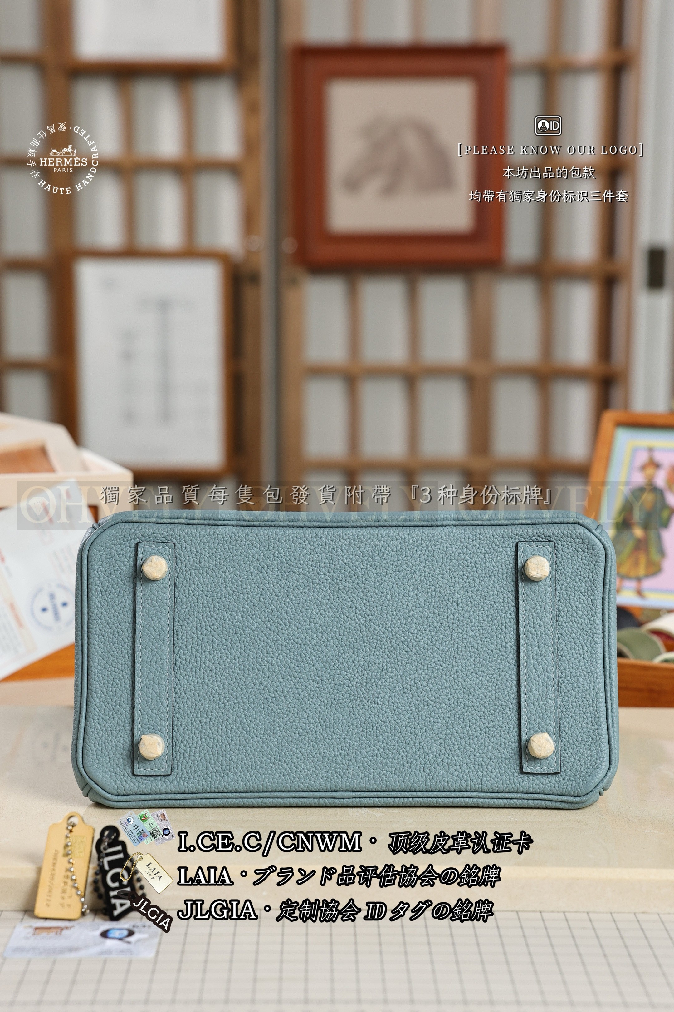 Hermès BIRKIN 25 𝗖𝗶𝗲𝗹 은장 상품 썸네일