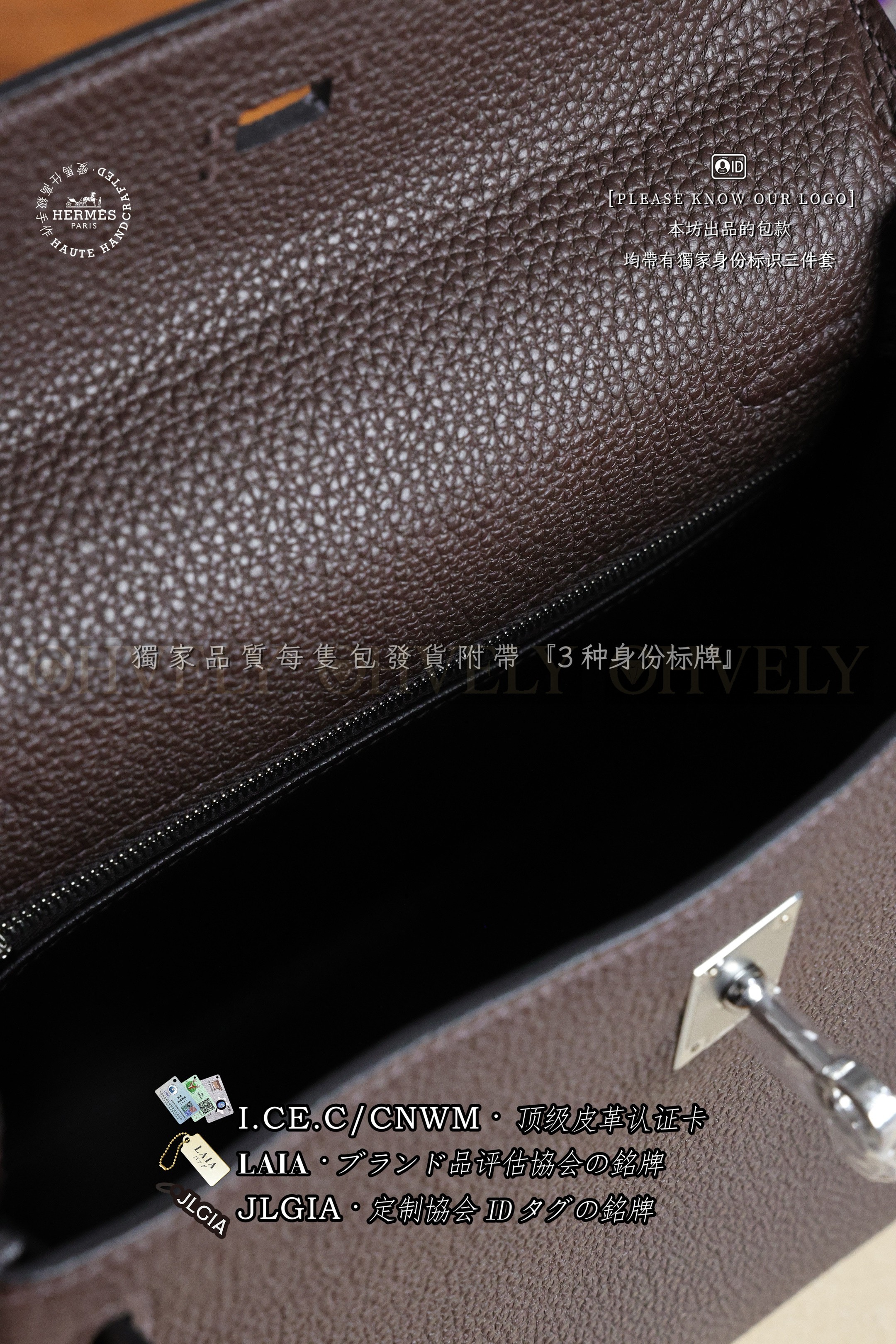 Hermès KELLY 25 𝗘𝗯𝗲𝗻𝗲 은장 상품 썸네일
