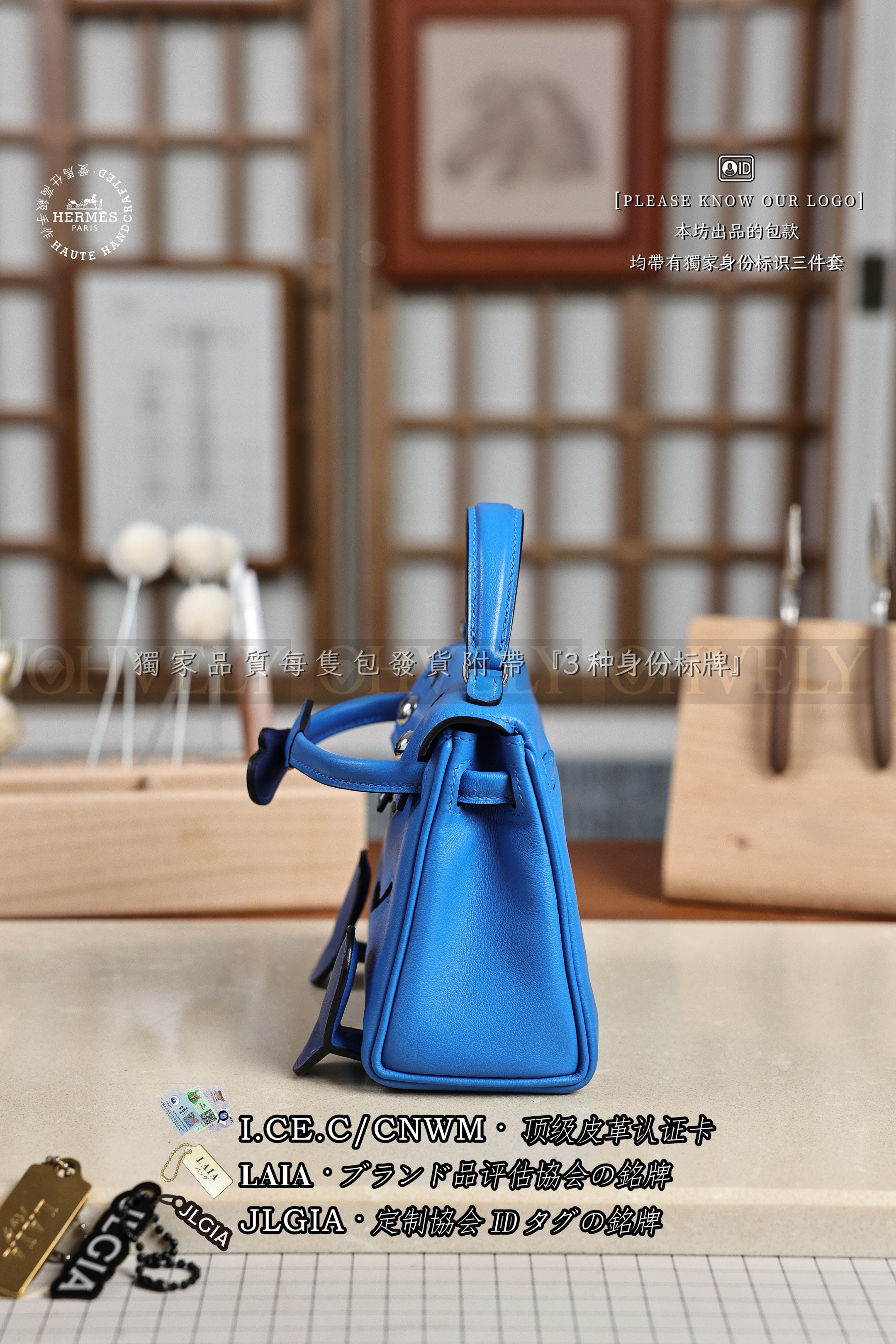 Hermès KELLY 𝘿𝙊𝙇𝙇  𝘽𝙡𝙪𝙚 𝙃𝙮𝙙𝙧𝙖+𝙉𝙖𝙫𝙮 은장 상품 썸네일