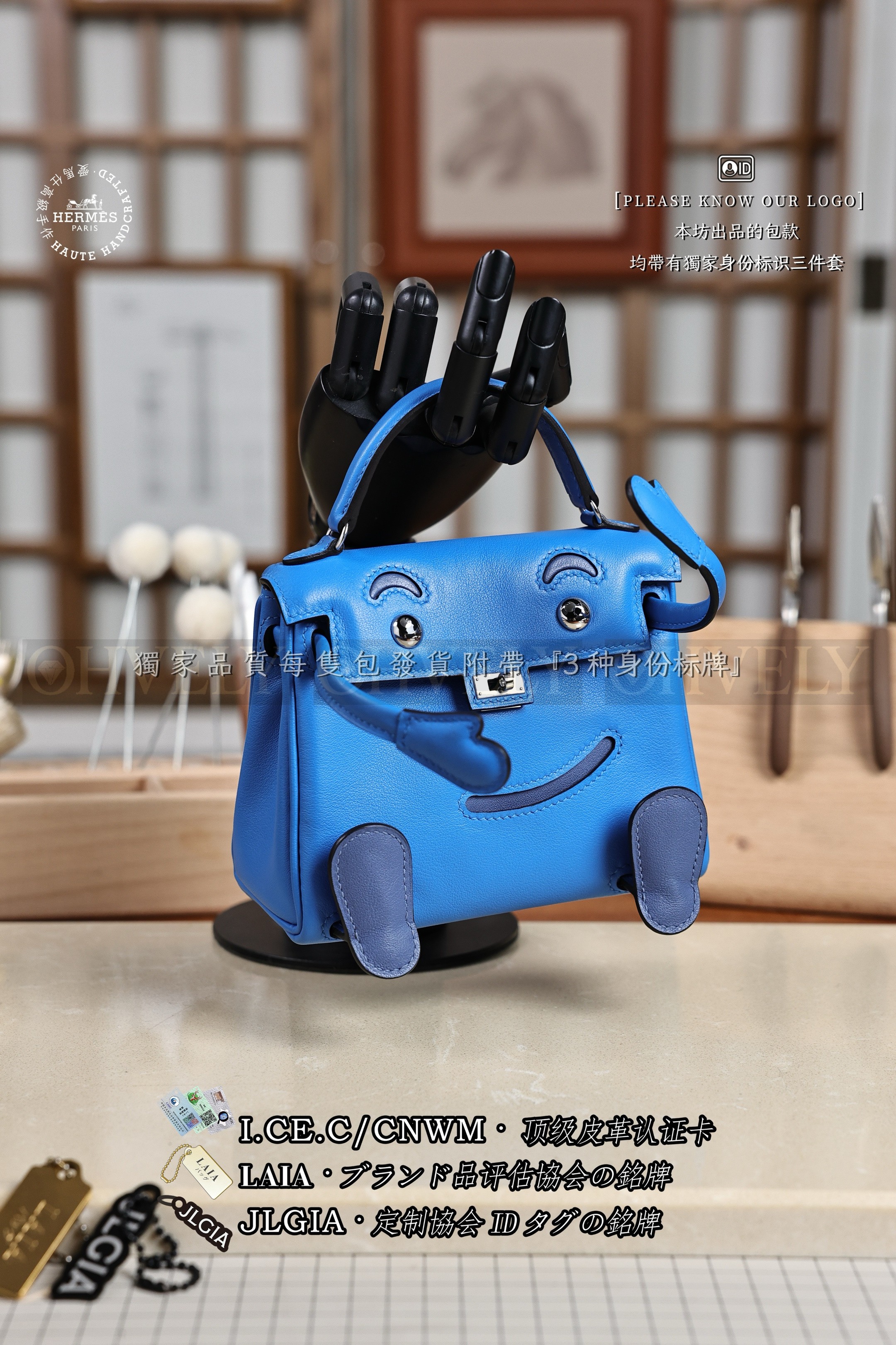 Hermès KELLY 𝘿𝙊𝙇𝙇  𝘽𝙡𝙪𝙚 𝙃𝙮𝙙𝙧𝙖+𝙉𝙖𝙫𝙮 은장 상품 썸네일