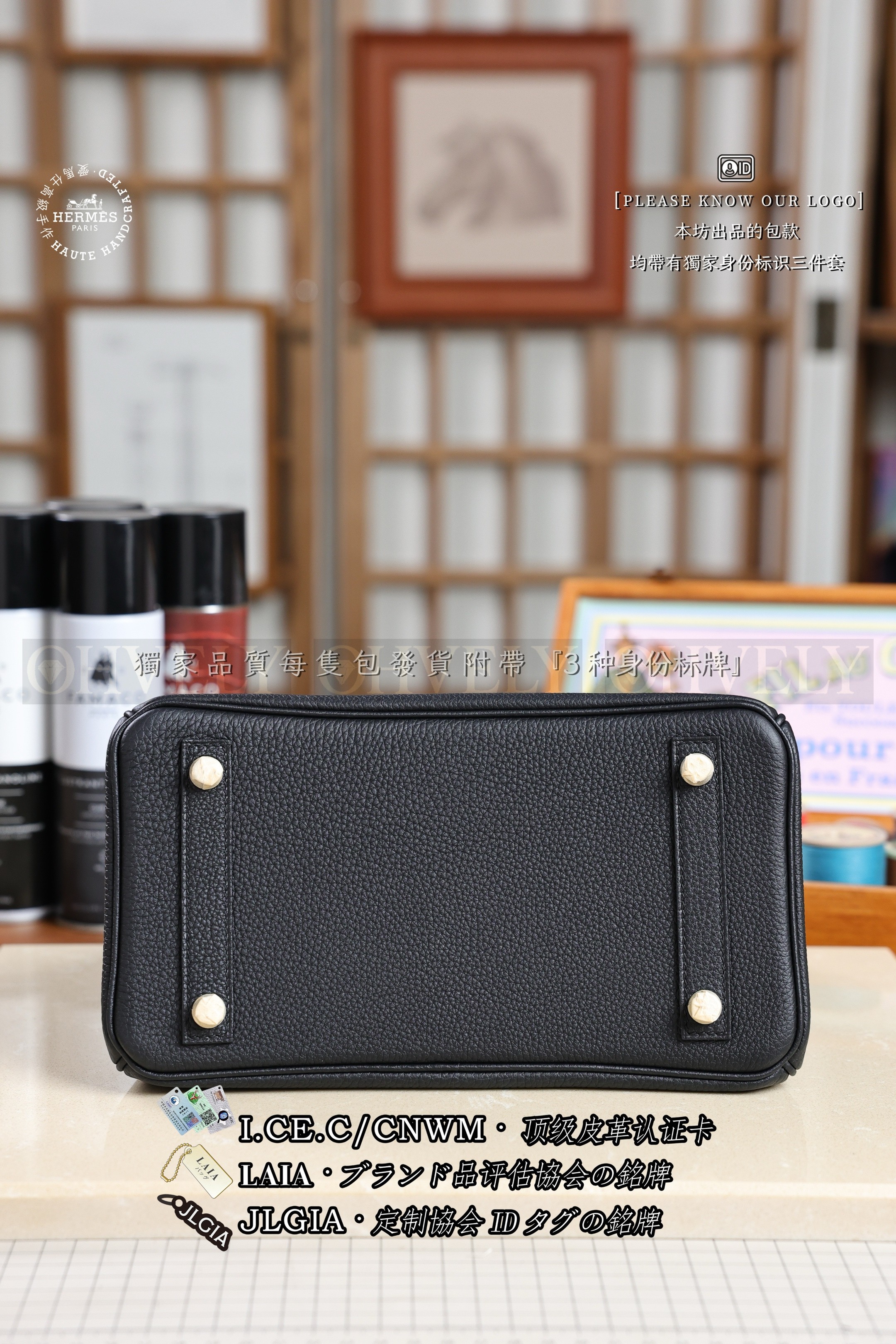 Hermès BIRKIN 𝟮𝟱 𝙉𝙤𝙞𝙧 은장 상품 썸네일