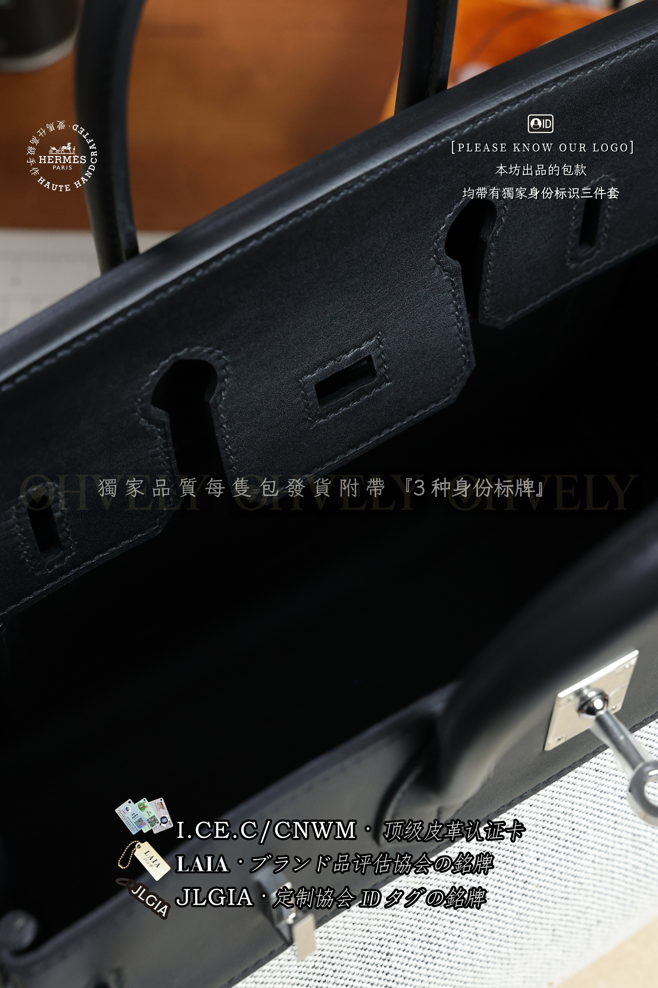 Hermès BIRKIN 𝟮𝟱 𝙉𝙤𝙞𝙧 은장 상품 썸네일