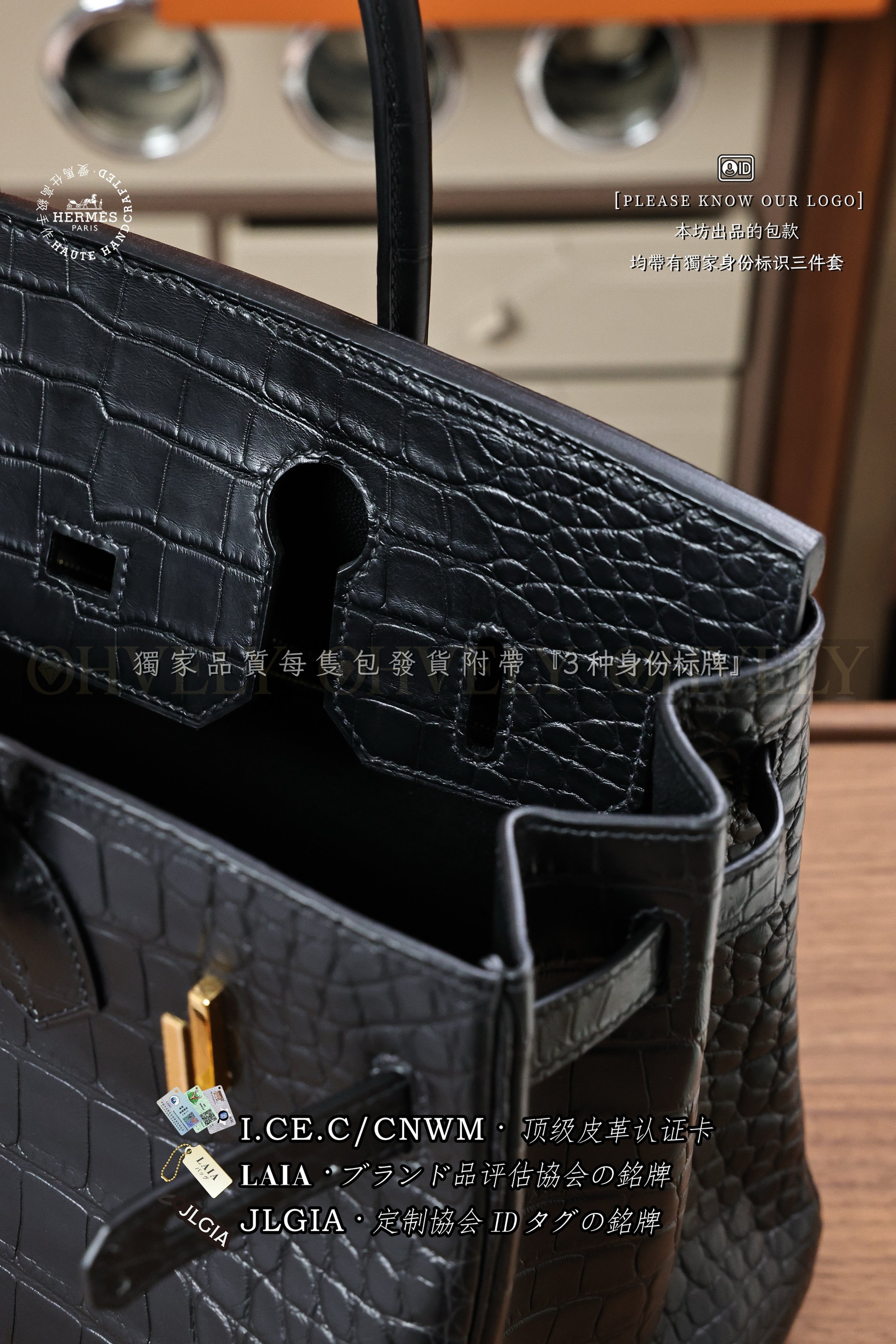Hermès BIRKIN 𝟯𝟬 𝙉𝙤𝙞𝙧 금장 상품 썸네일