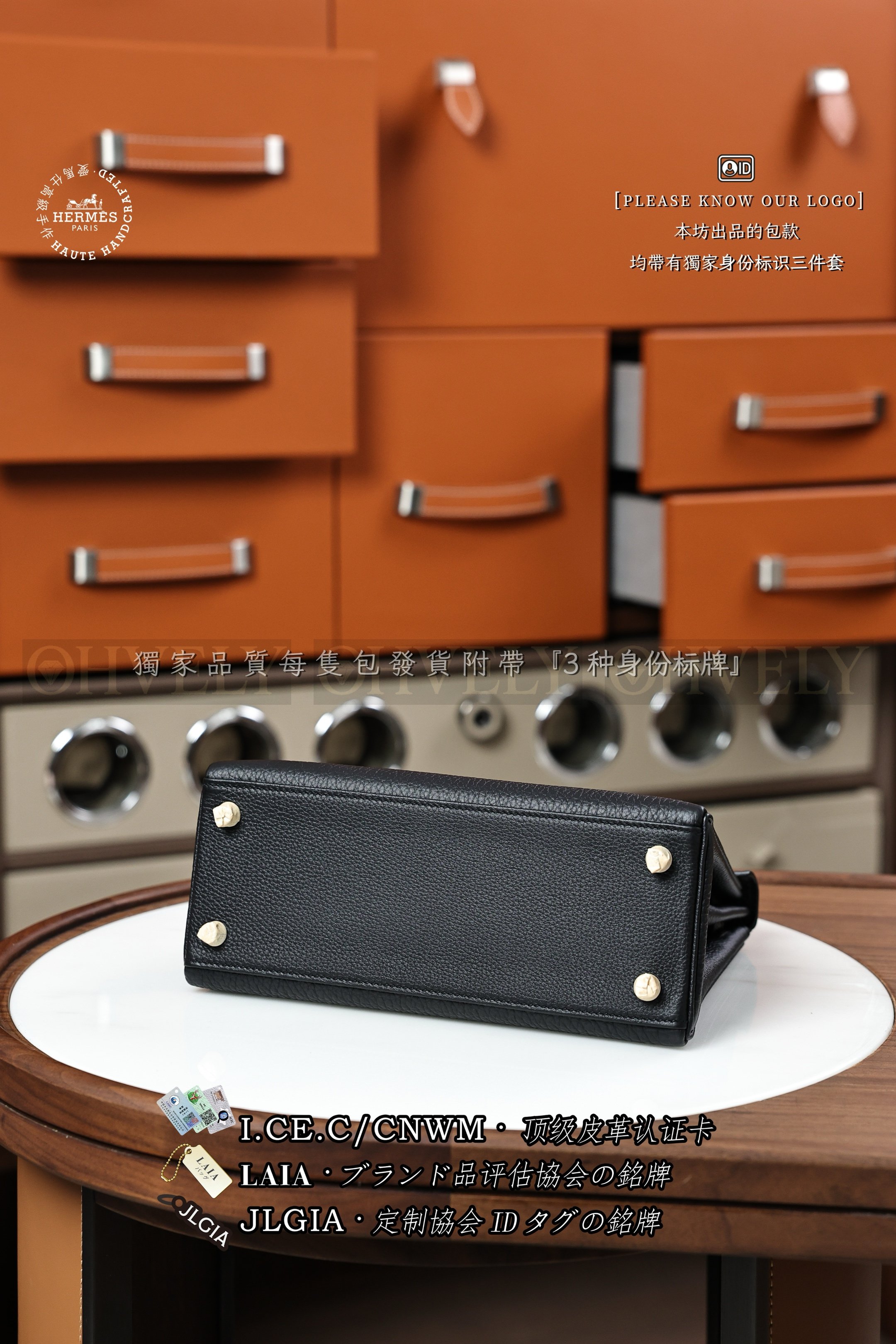 Hermès Kelly 𝟮𝟱 𝙏𝙤𝙪𝙘𝙝 𝙉𝙤𝙞𝙧 은장 상품 썸네일