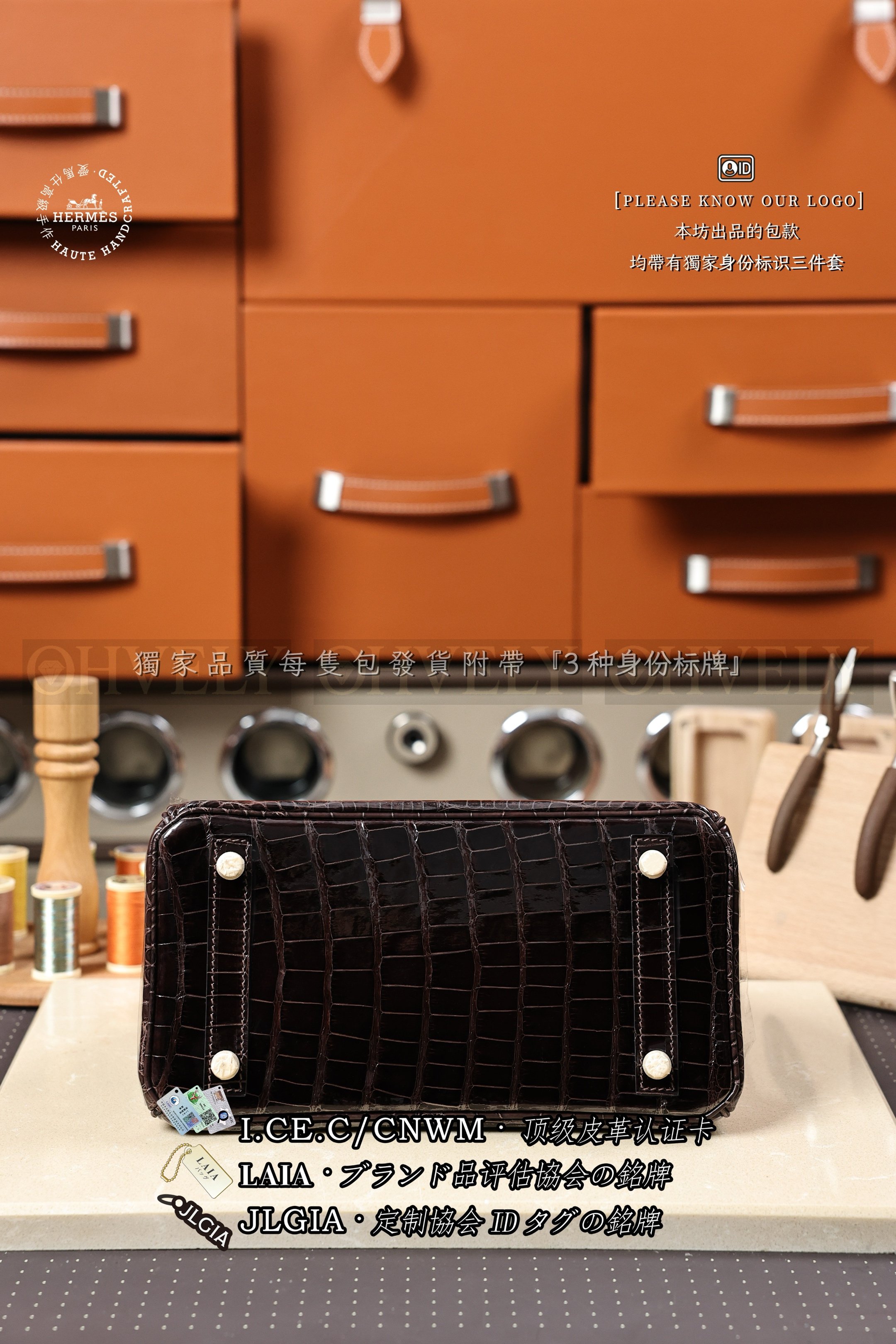 Hermès BIRKIN 𝟮𝟱 𝙈𝙖𝙘𝙖𝙨𝙨𝙖𝙧 금장 상품 썸네일