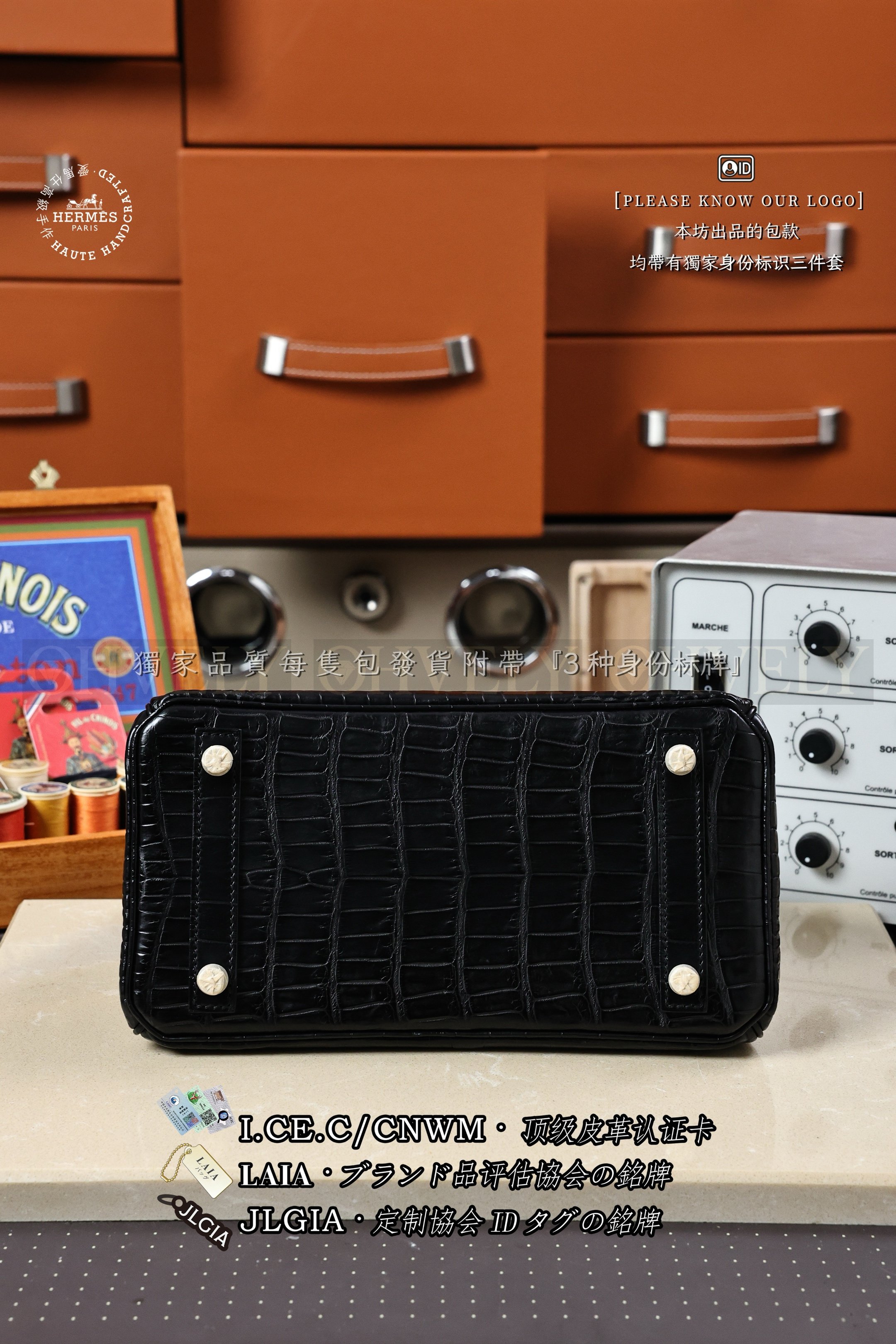 Hermès BIRKIN 𝟮𝟱 𝙉𝙤𝙞𝙧 은장 상품 썸네일