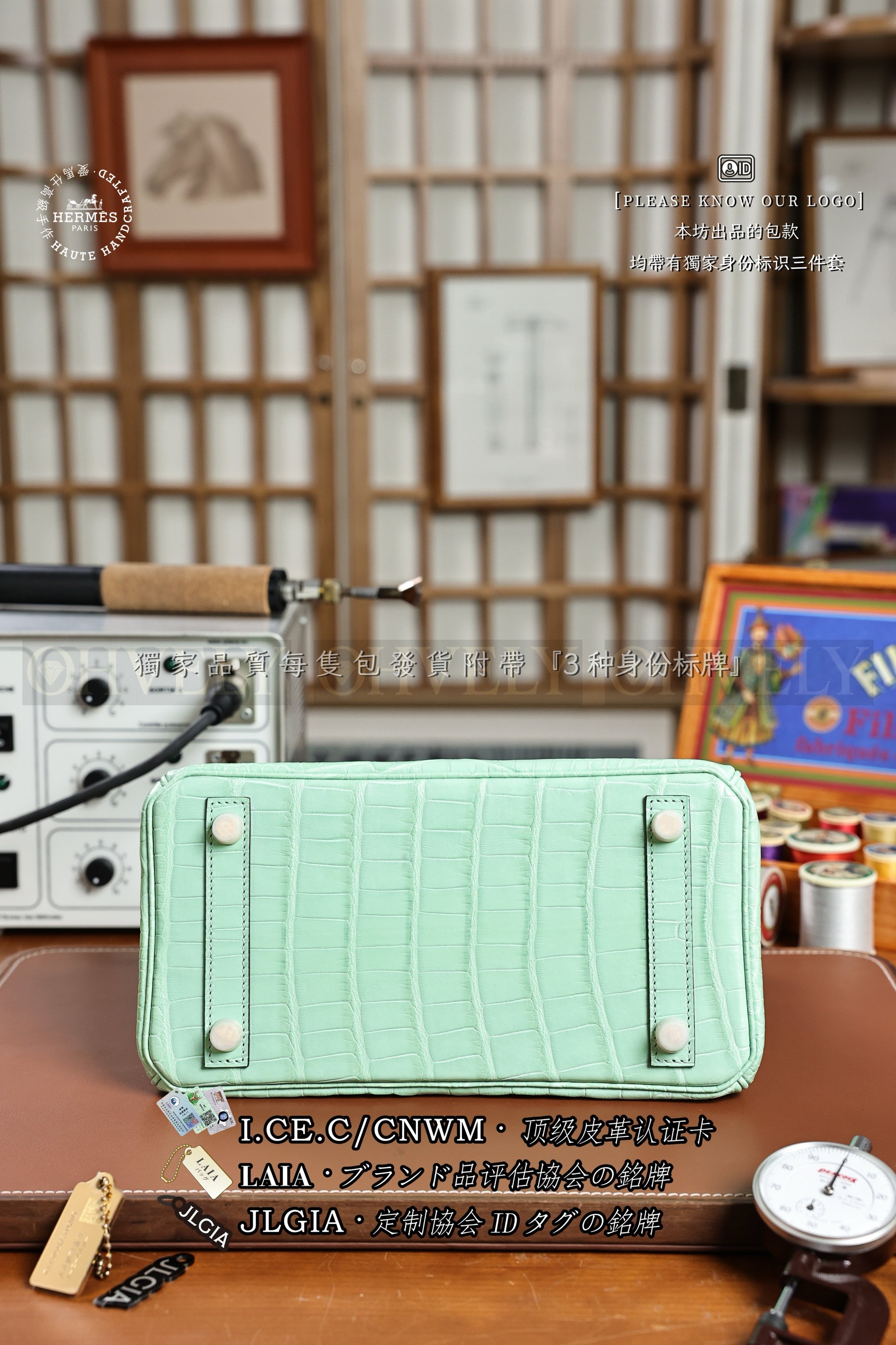 Hermès BIRKIN 𝟸𝟻 𝚅𝚎𝚛𝚝 𝚍'𝙴𝚊𝚞 은장 상품 썸네일