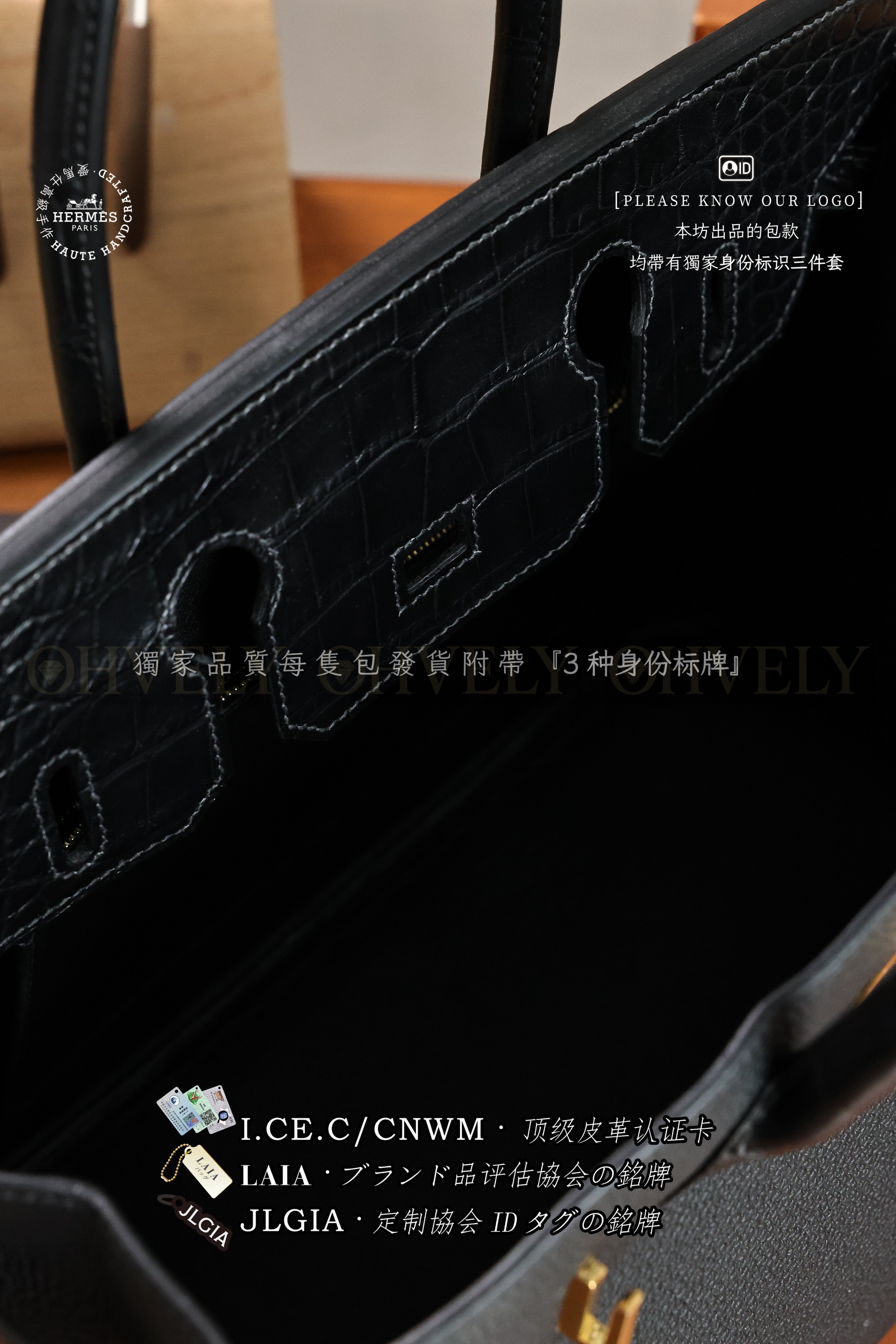 Hermès 𝚃𝚘𝚞𝚌𝚑 Birkin 𝟹𝟶 𝙽𝚘𝚒𝚛 금장 상품 썸네일