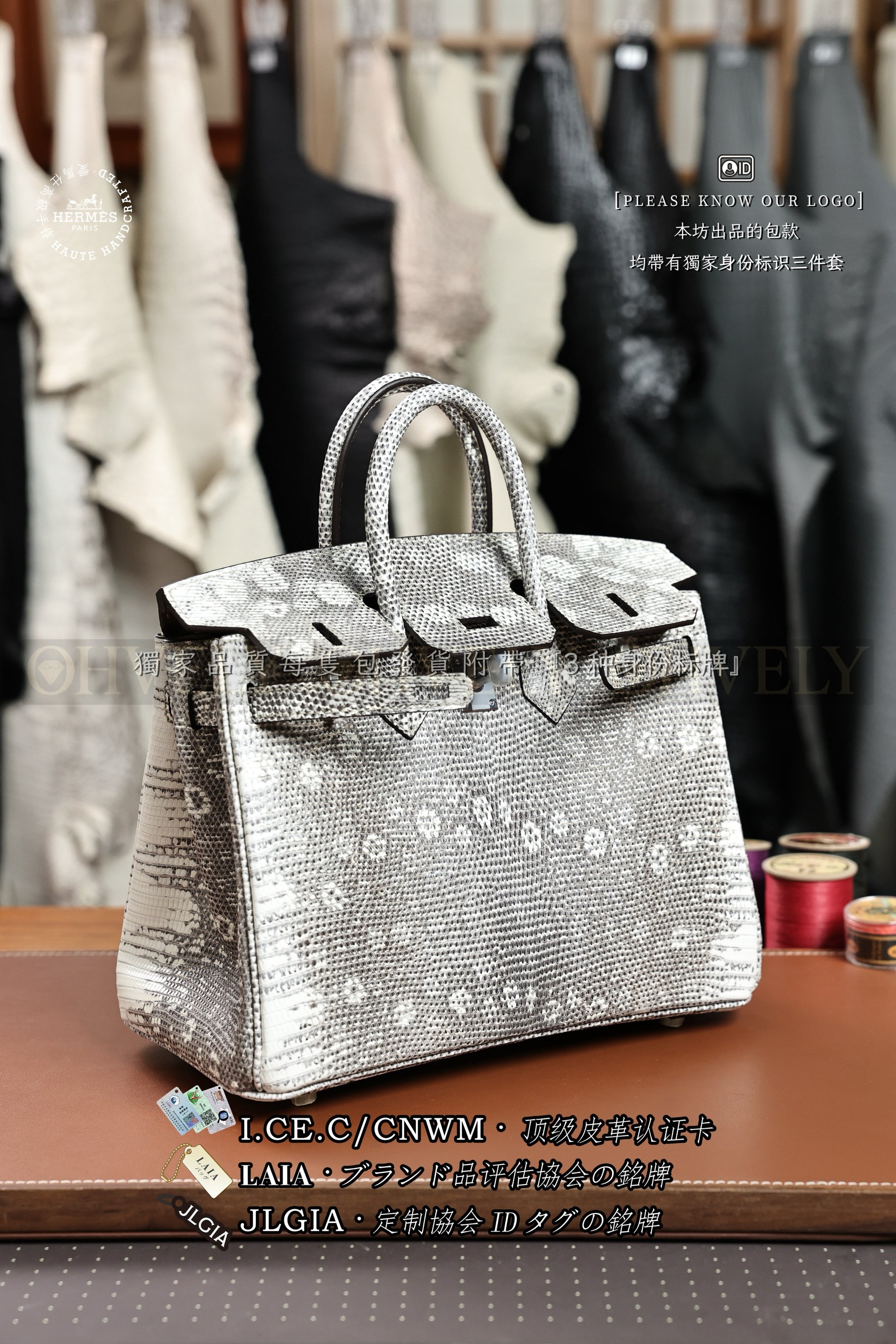 Hermès Birkin 𝟸𝟻 𝙾𝚖𝚋𝚛𝚎 𝙻𝚒𝚣𝚊𝚛𝚍 은장 상품 썸네일