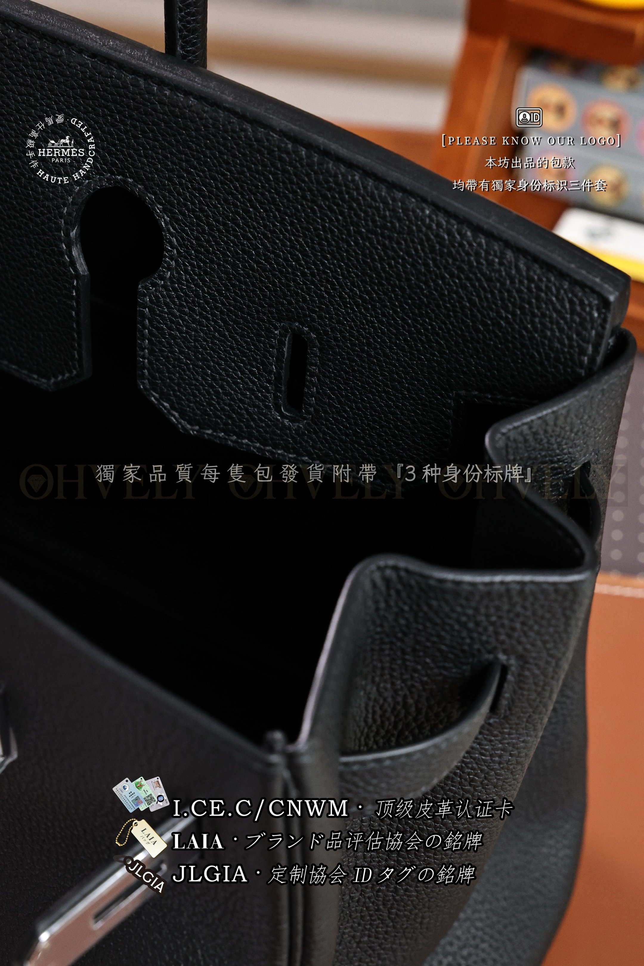 Hermès Birkin 𝟹𝟻 𝙽𝚘𝚒𝚛 은장 상품 썸네일