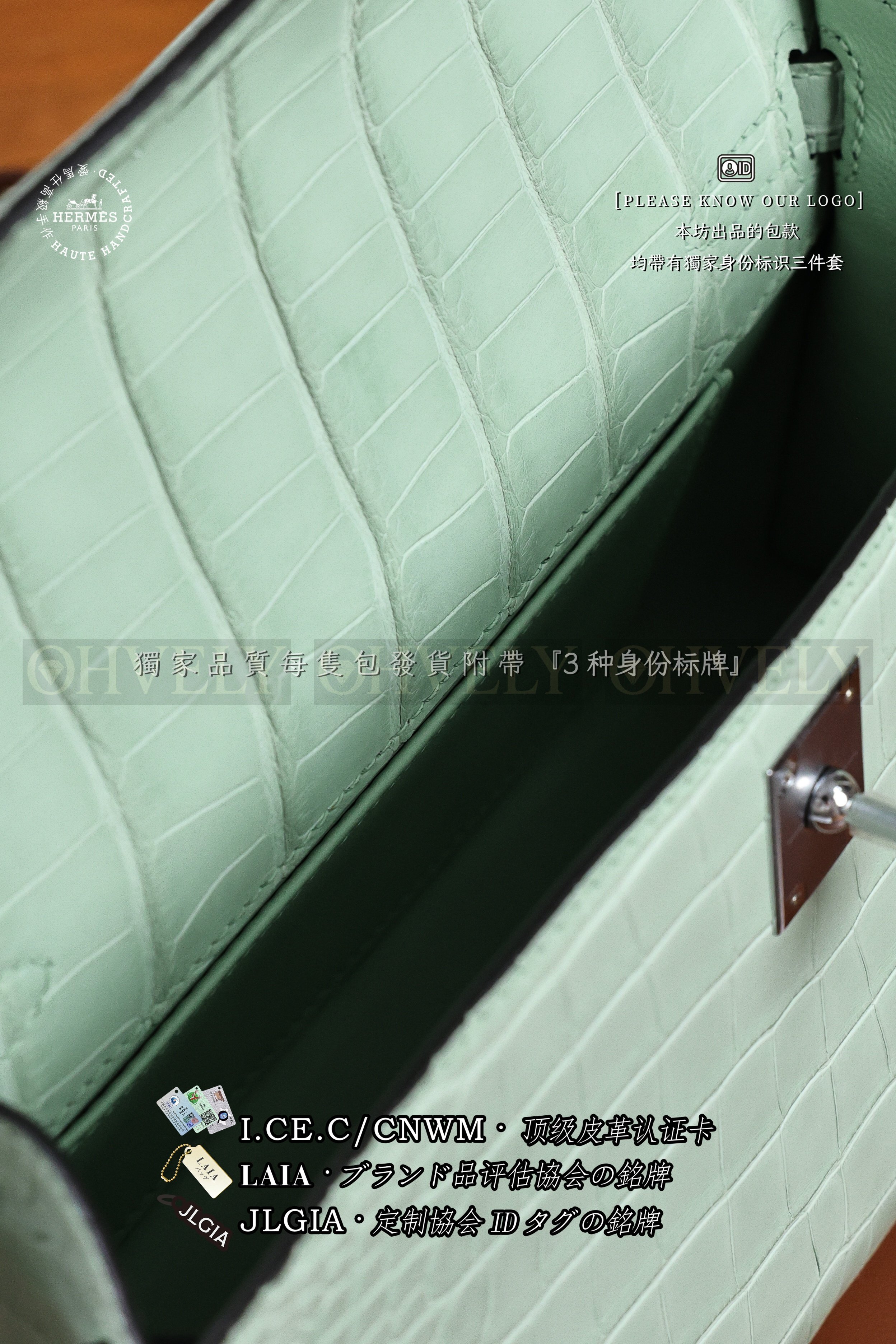 Hermès 𝙼𝚒𝚗𝚒 Kelly 𝙸 𝚅𝚎𝚛𝚝 𝚍'𝙴𝚊𝚞 은장 상품 썸네일