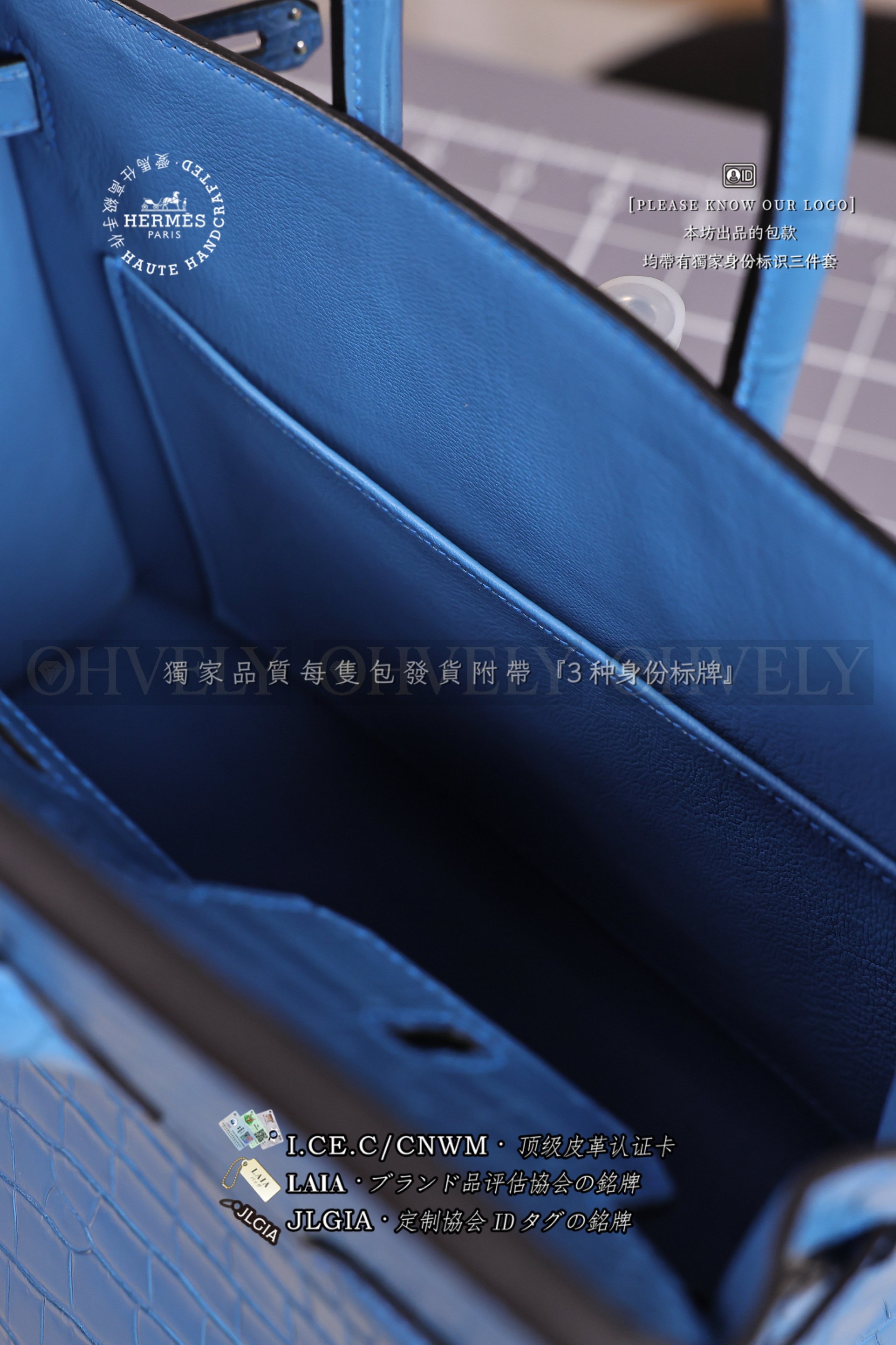 Hermès BIRKIN 𝟸𝟻 블루 은장 상품 썸네일