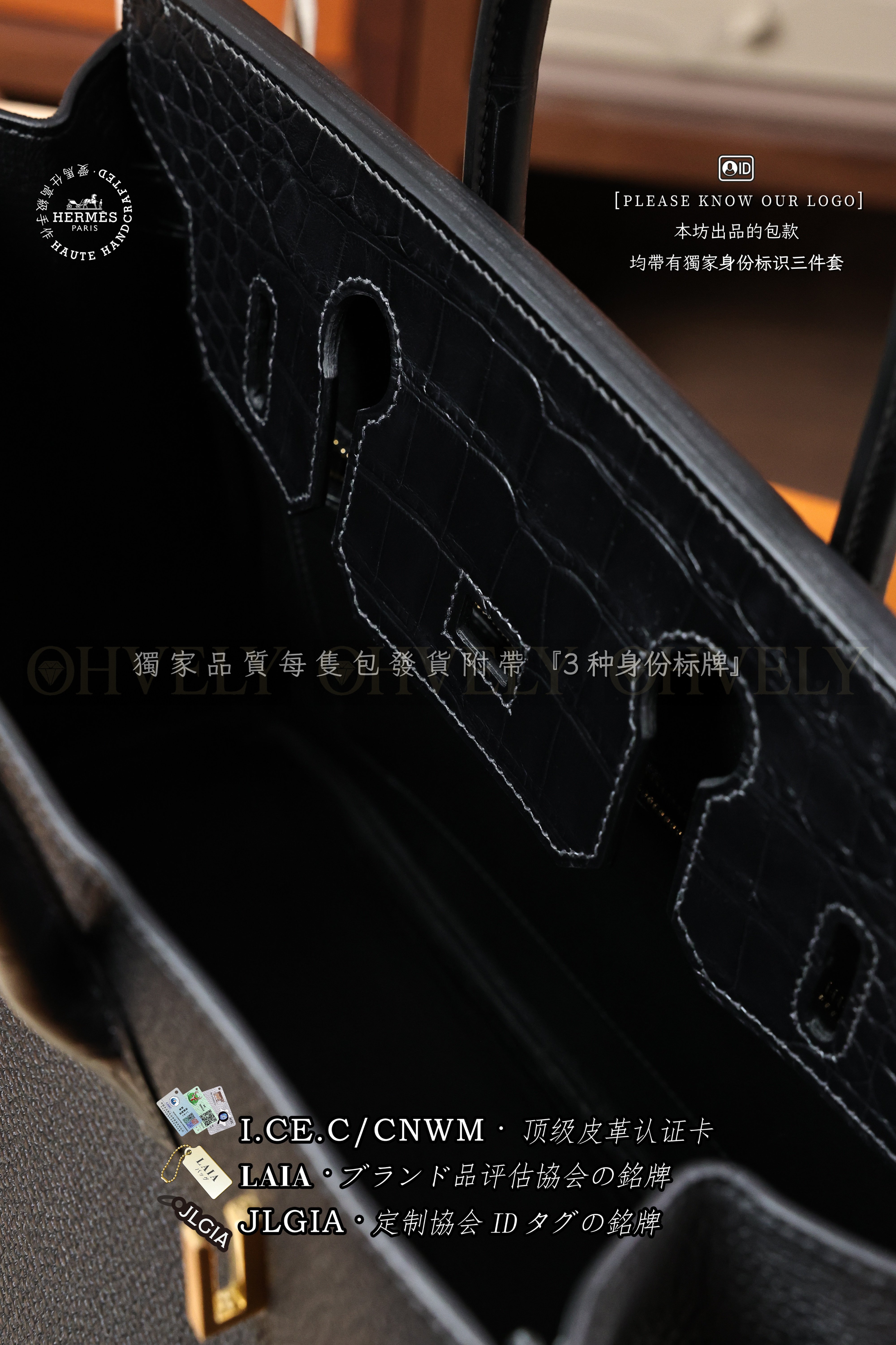 Hermès 𝚃𝚘𝚞𝚌𝚑 Birkin 𝟹𝟶 𝙽𝚘𝚒𝚛 금장 상품 썸네일