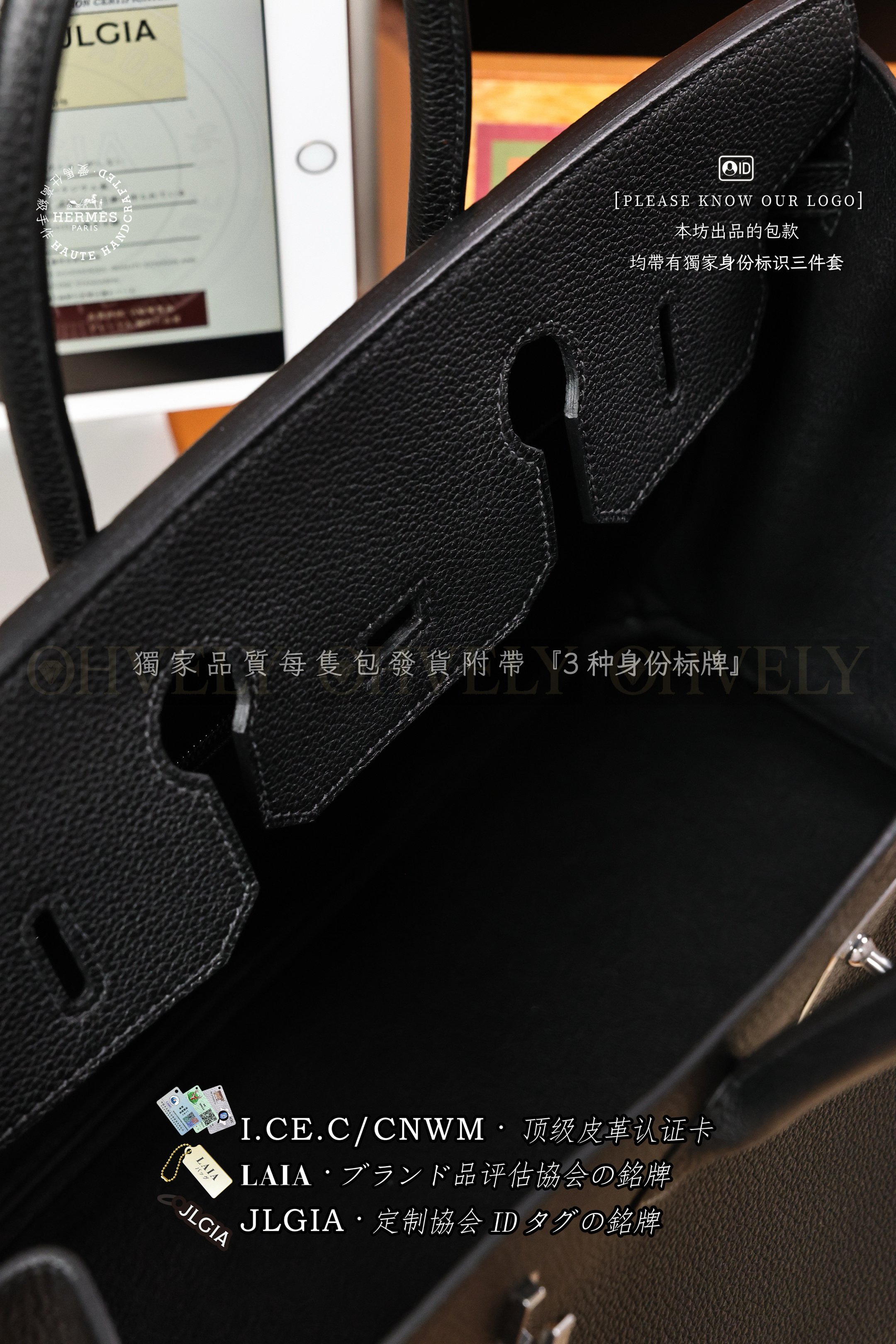 Hermès Birkin 𝟹𝟻 𝙽𝚘𝚒𝚛 은장 상품 썸네일