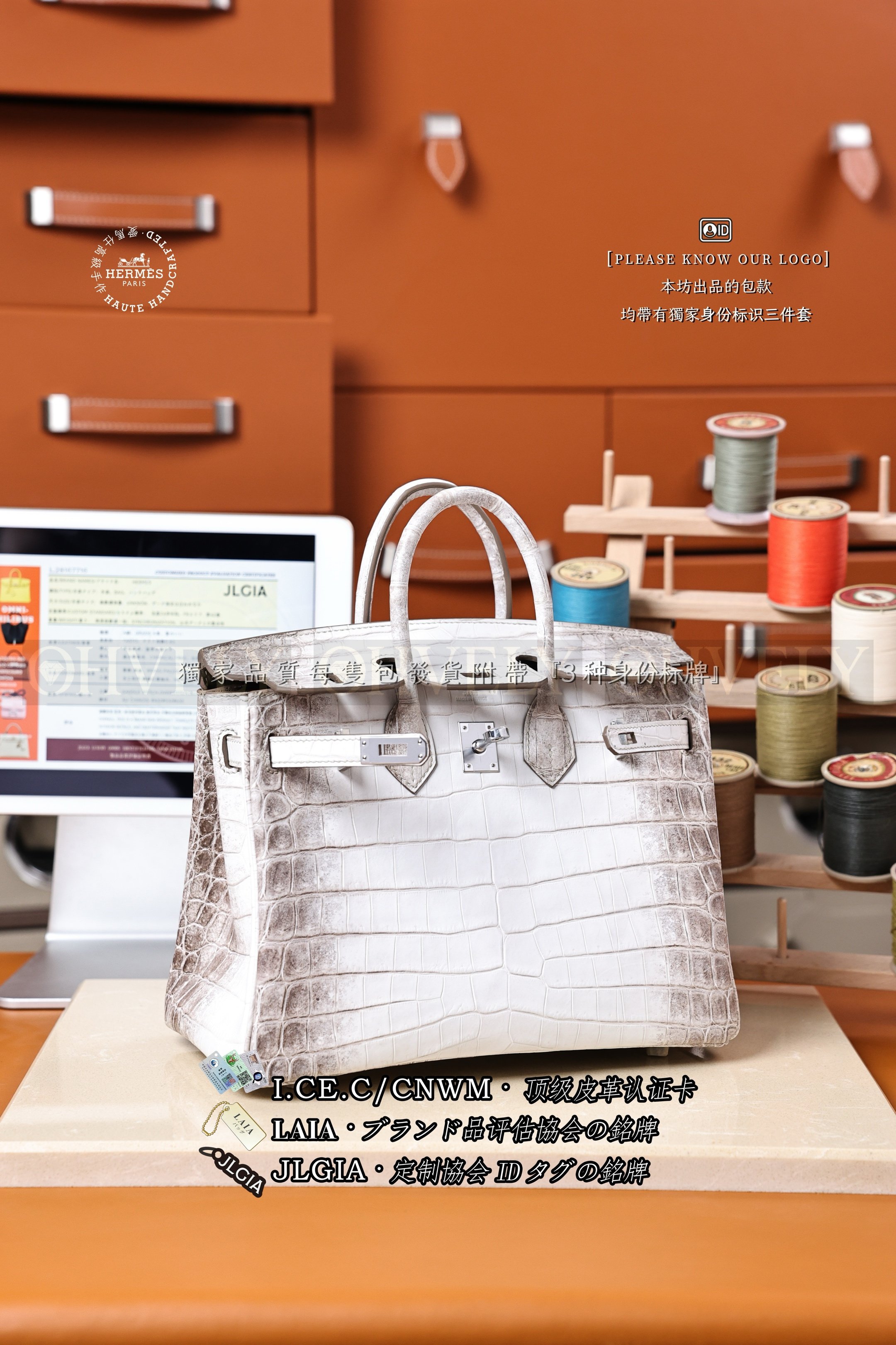 Hermès BIRKIN 𝟸𝟻 𝙷𝙸𝙼𝙰𝙻𝙰𝚈𝙰 은장 상품 썸네일