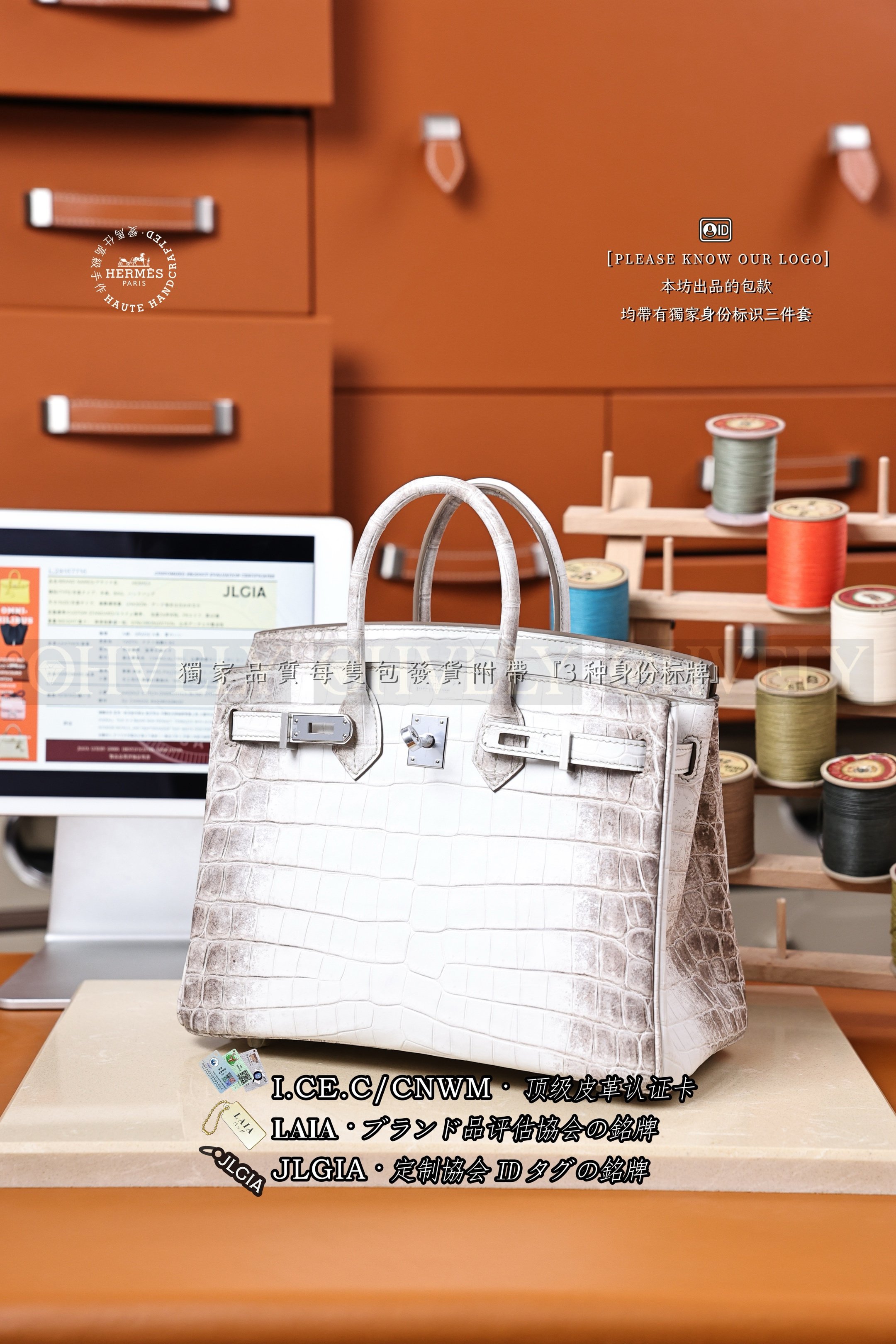 Hermès BIRKIN 𝟸𝟻 𝙷𝙸𝙼𝙰𝙻𝙰𝚈𝙰 은장 상품 썸네일
