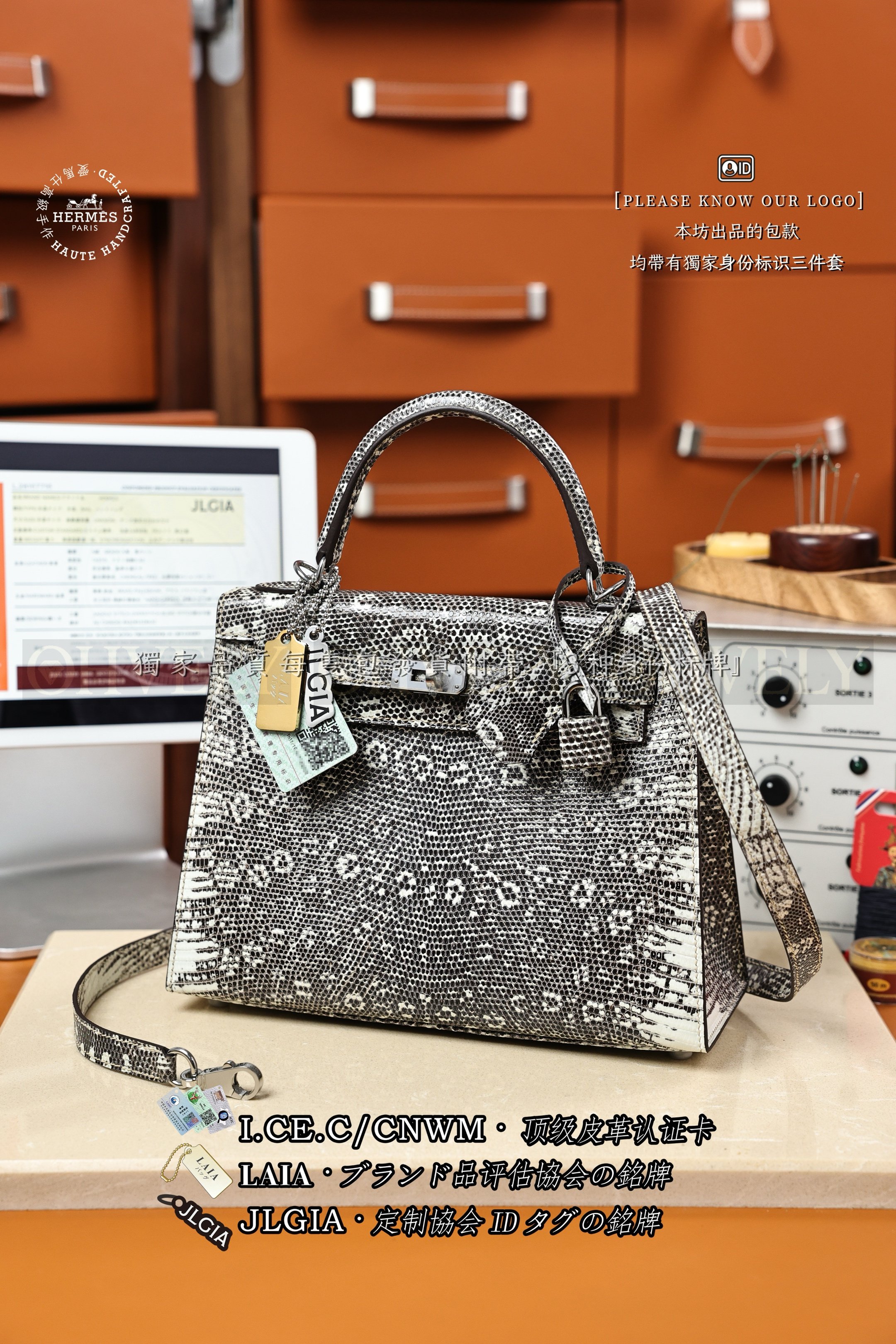 Hermès Kelly 𝟸𝟻＇𝚅𝚊𝚛𝚊𝚗𝚞𝚜 𝚂𝚊𝚕𝚟𝚊𝚝𝚘𝚛 𝙻𝚒𝚣𝚊𝚛𝚍 𝙾𝚖𝚋𝚛𝚎 은장 상품 썸네일