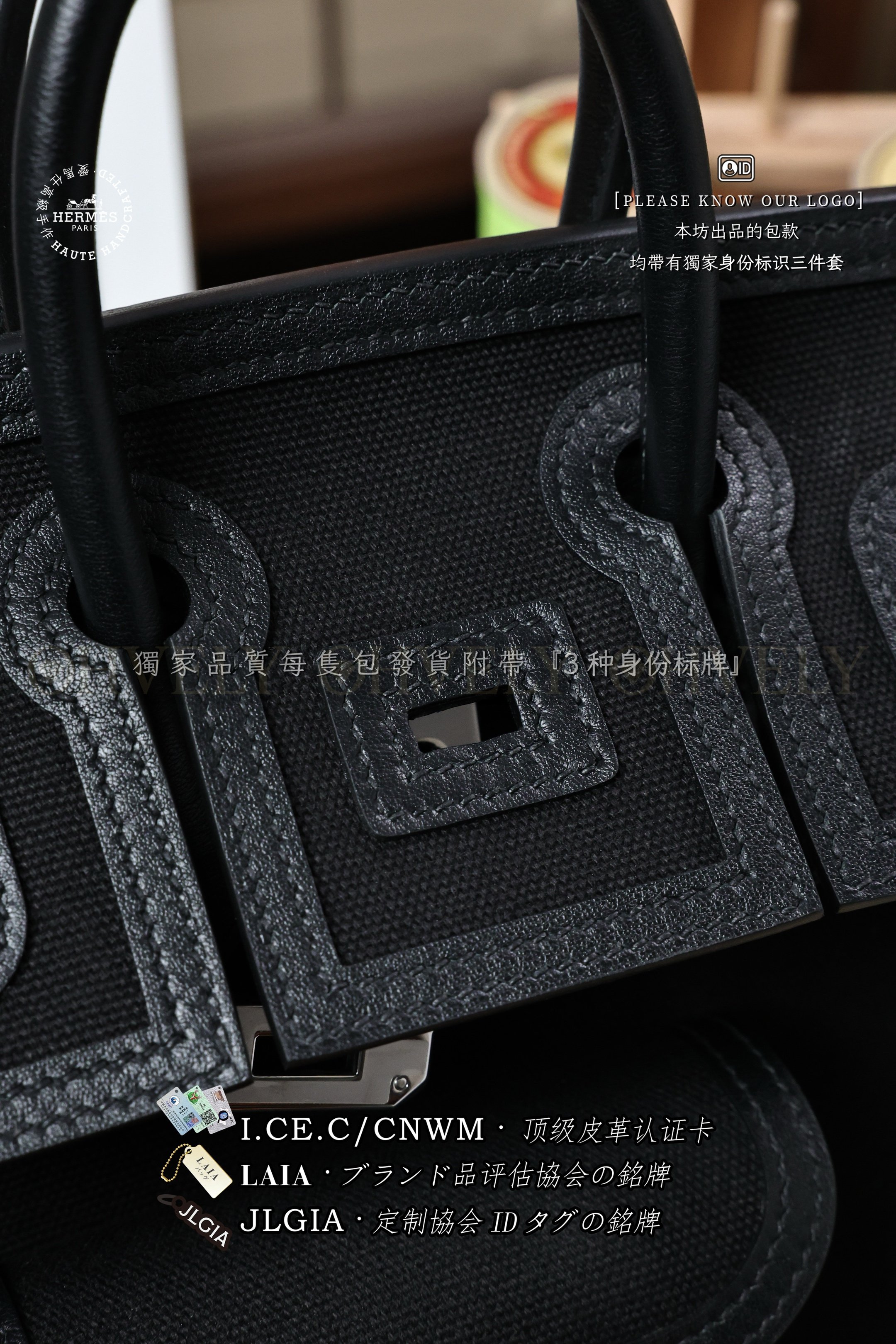 Hermès Birkin 𝙲𝚊𝚛𝚐𝚘𝟸𝟻 𝙽𝚘𝚒𝚛 은장 상품 썸네일