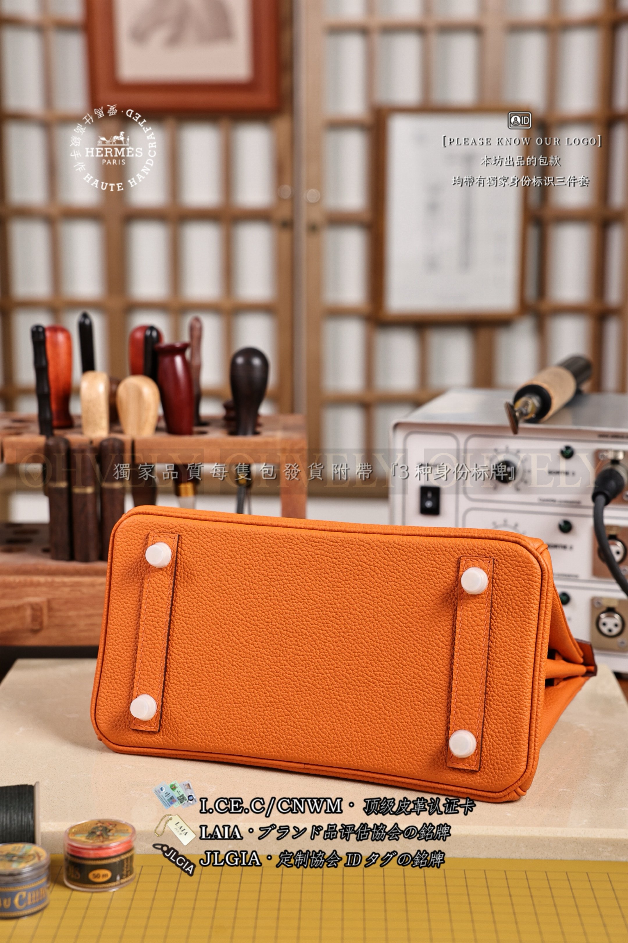 Hermès BIRKIN 𝟸𝟻 𝙾𝚛𝚊𝚗𝚐𝚎 은장 상품 썸네일