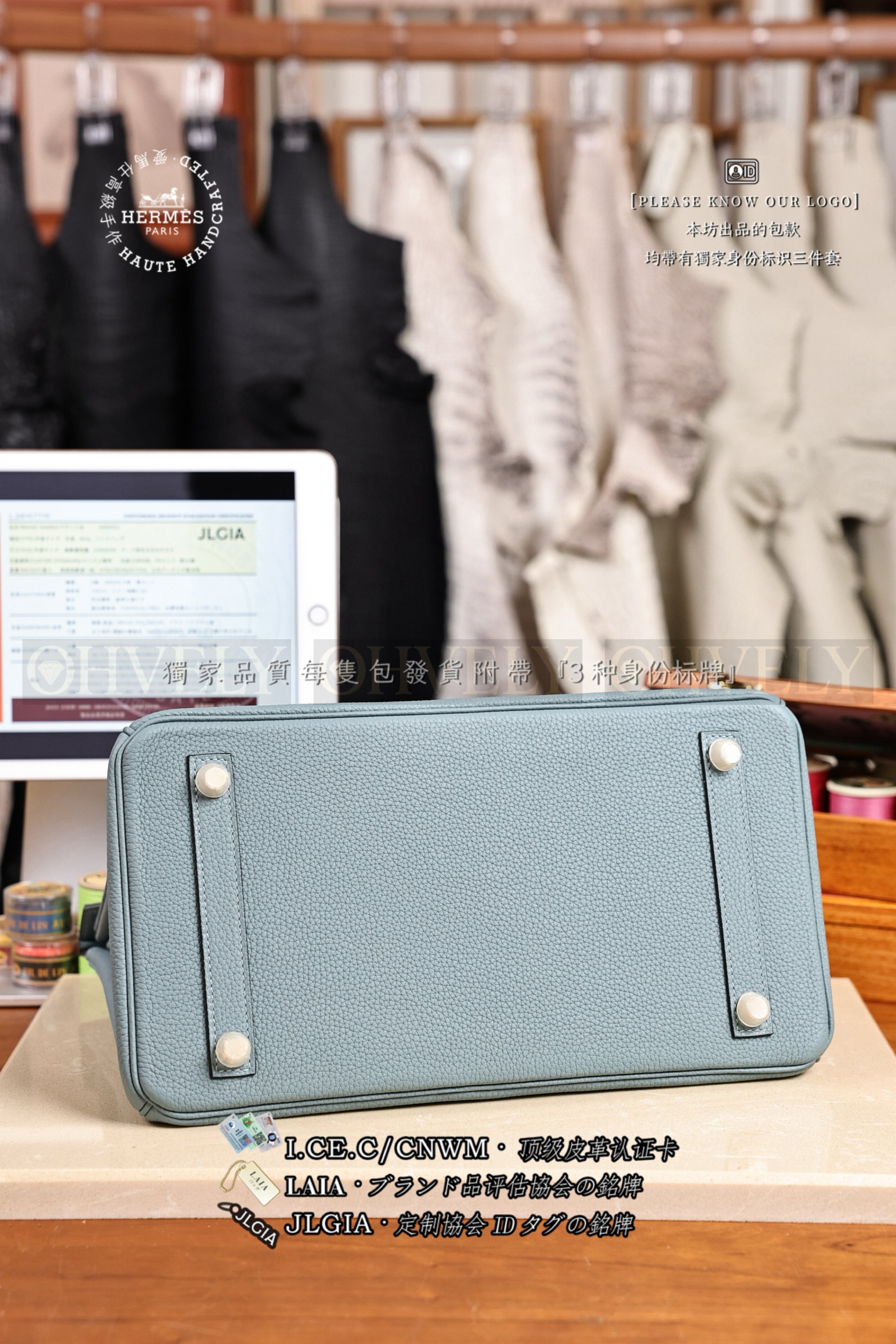 Hermès BIRKIN 𝟹𝟶 𝙲𝚒𝚎𝚕 은장 상품 썸네일