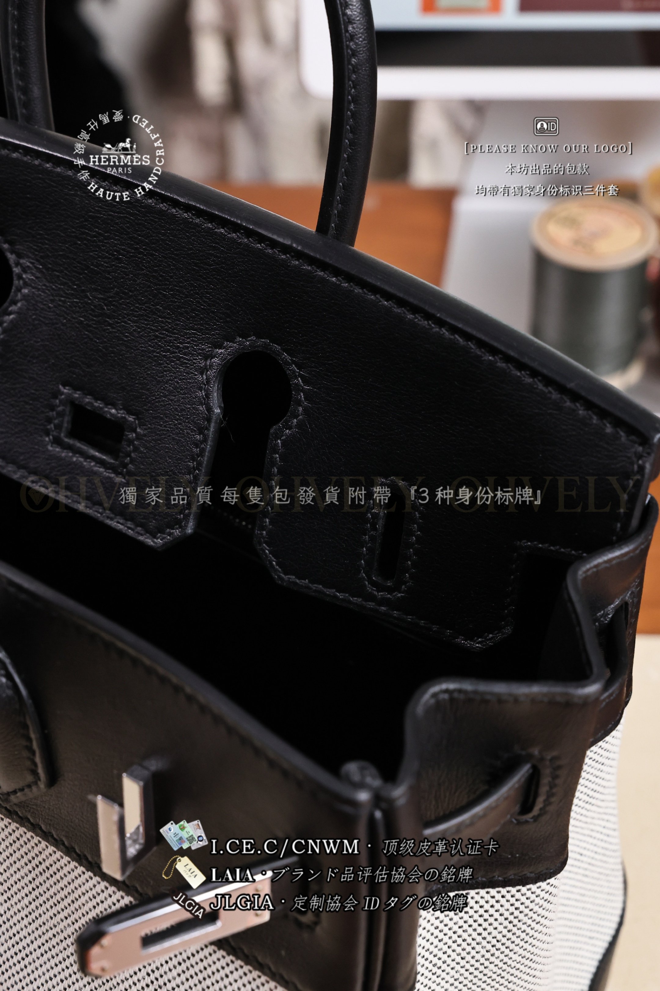 Hermès Birkin 𝟸𝟻 𝙽𝚘𝚒𝚛 은장 상품 썸네일